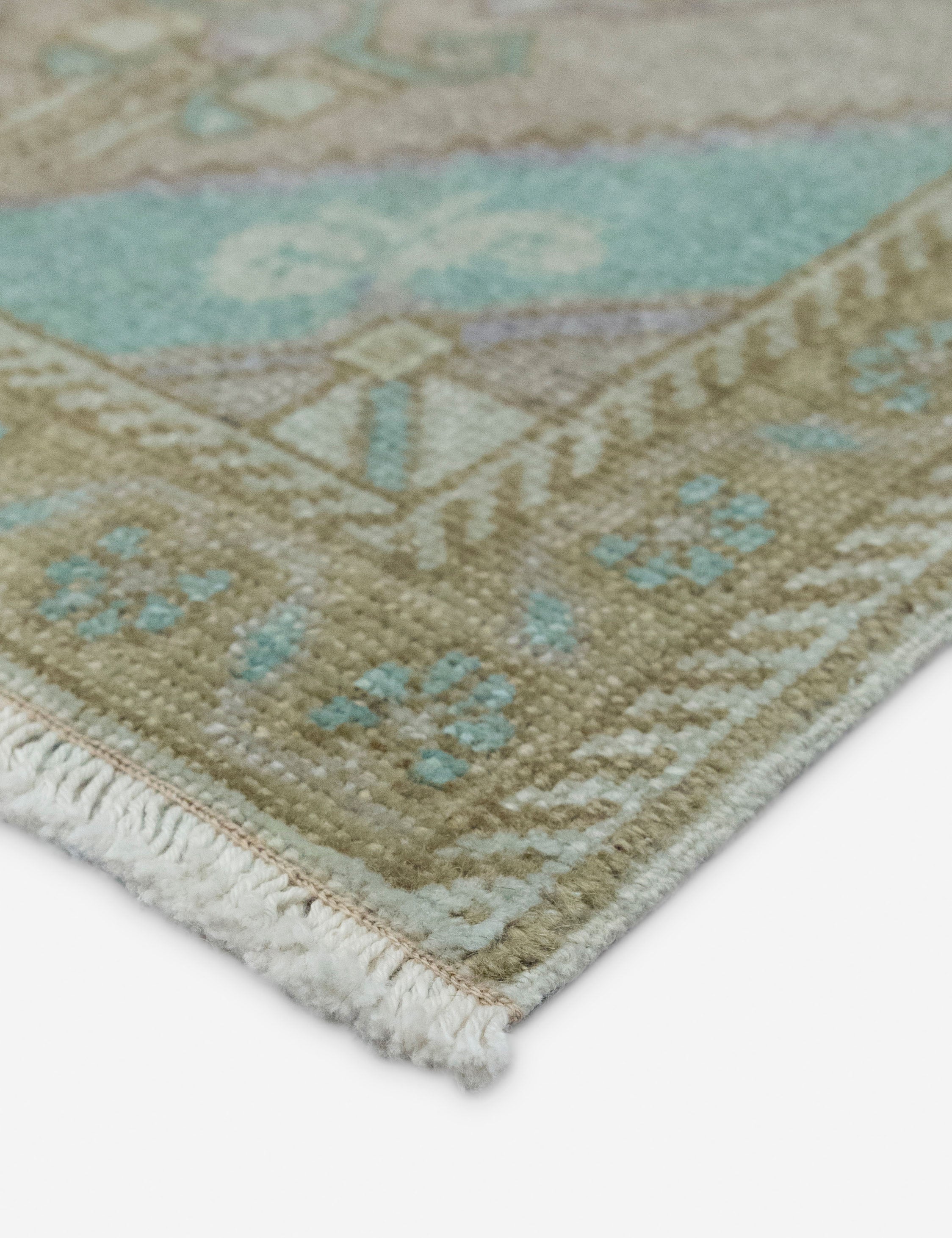 Lulu and Georgia - Vintage Turkish Hand - Knotted Wool Mini Rug No. 344, 1'6" x 3'