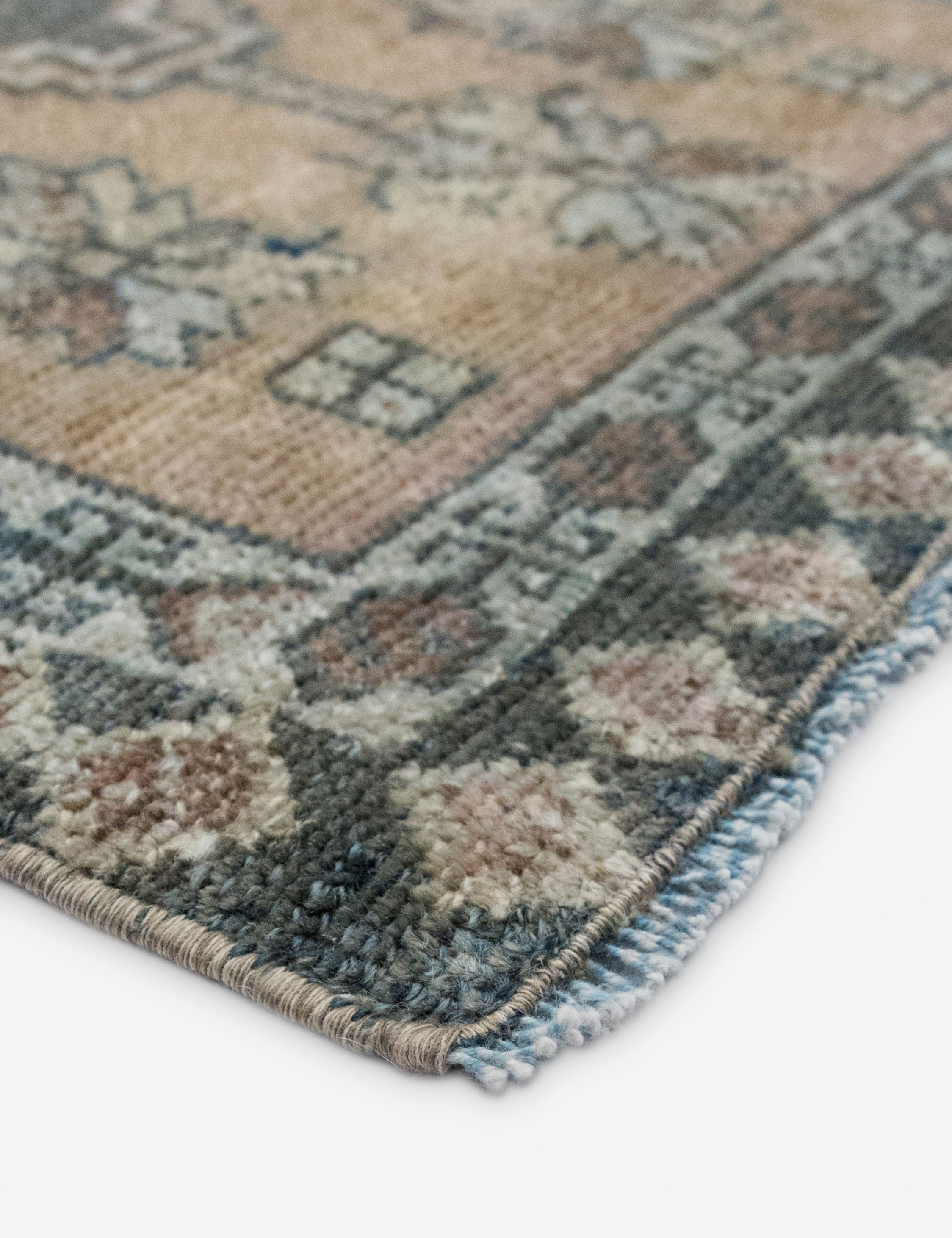 Lulu and Georgia - Vintage Turkish Hand - Knotted Wool Mini Rug No. 346, 1'7" x 2'6"