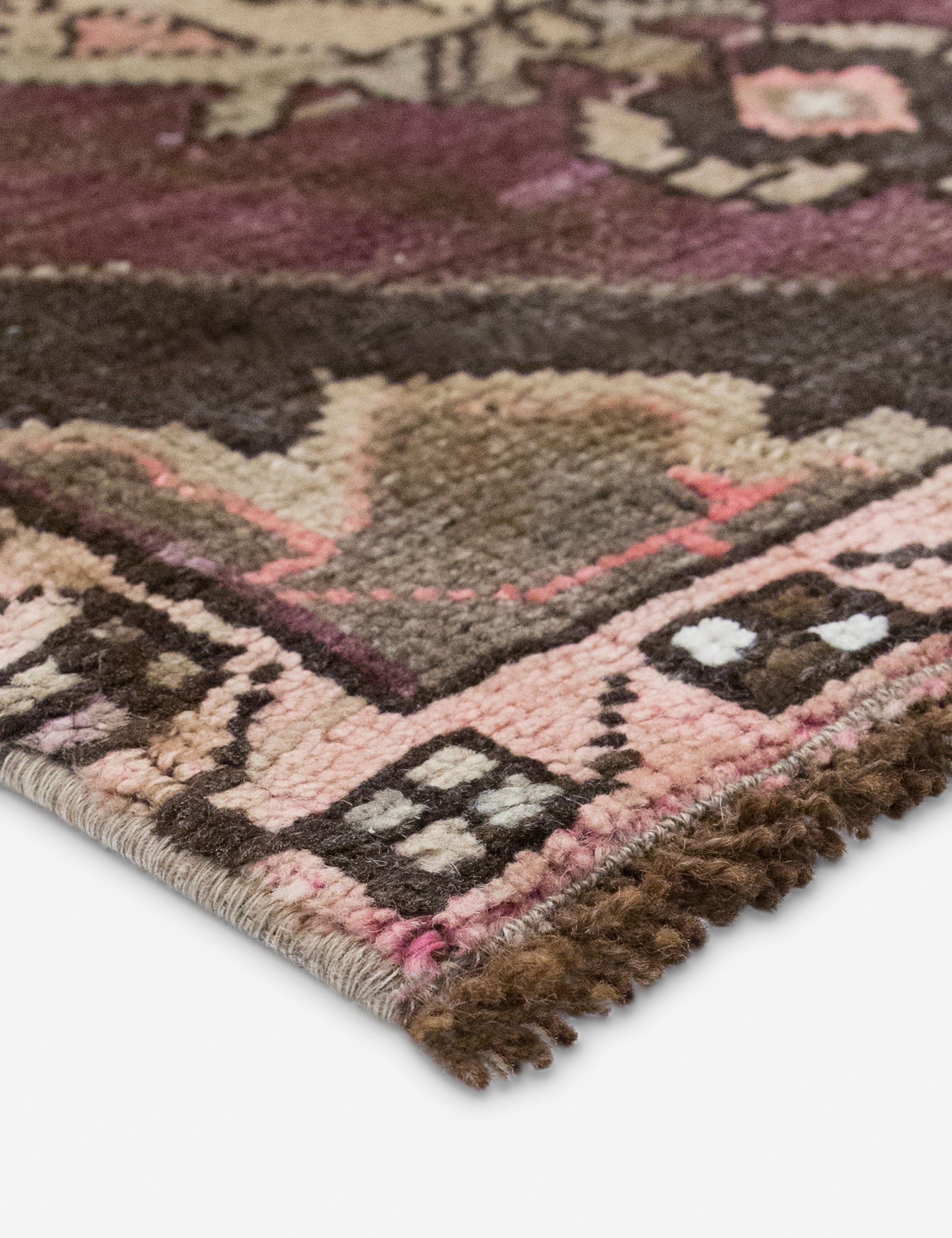 Lulu and Georgia - Vintage Turkish Hand - Knotted Wool Mini Rug No. 347, 1'7" x 2'8"