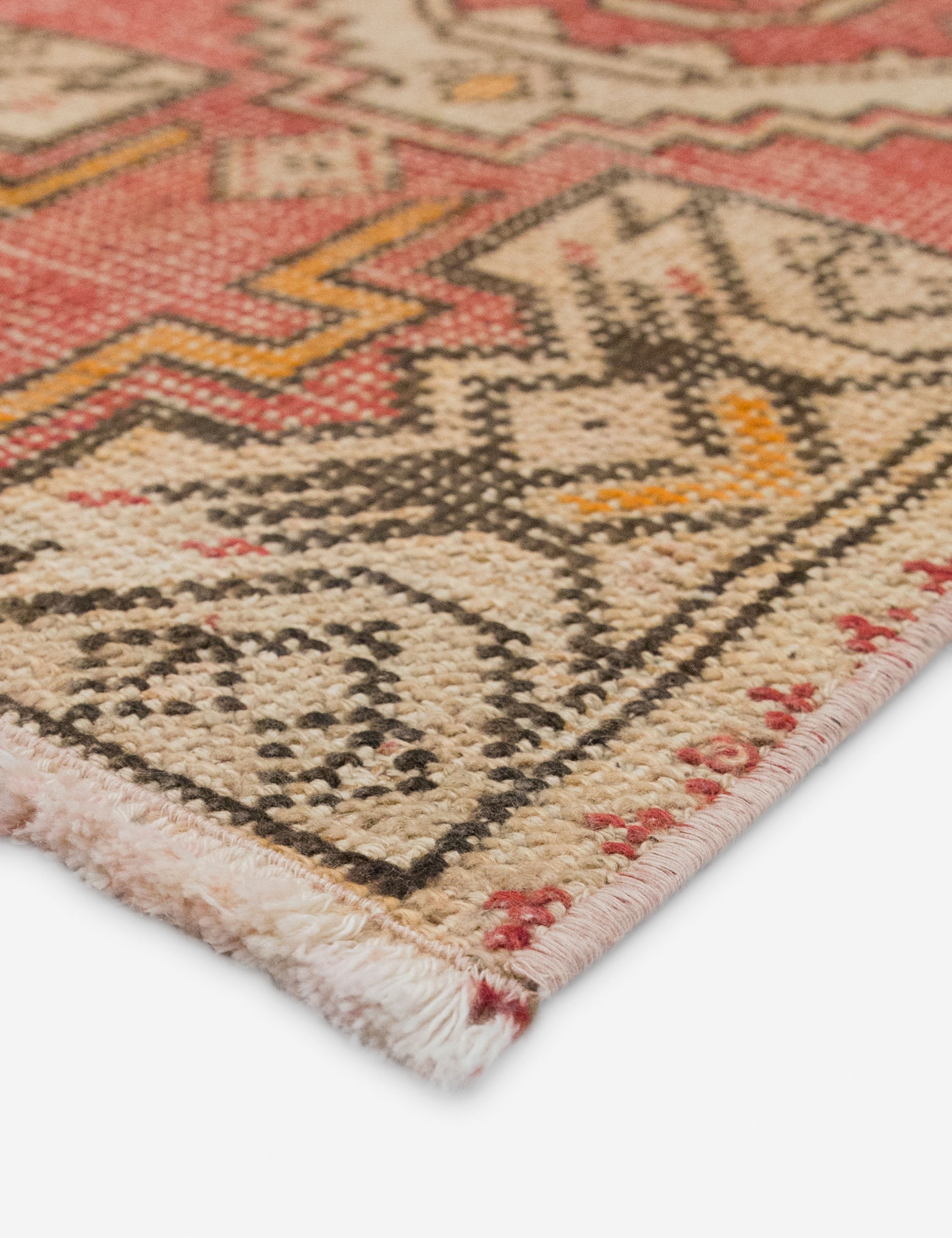 Lulu and Georgia - Vintage Turkish Hand - Knotted Wool Mini Rug No. 350, 1'6" x 3'