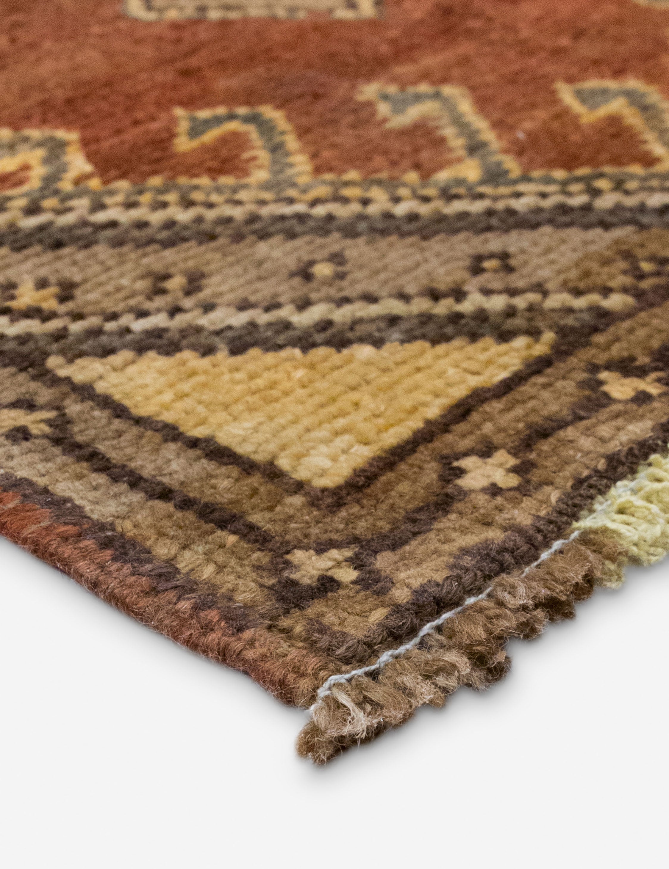 Lulu and Georgia - Vintage Turkish Hand - Knotted Wool Mini Rug No. 351, 1'10" x 3'8"
