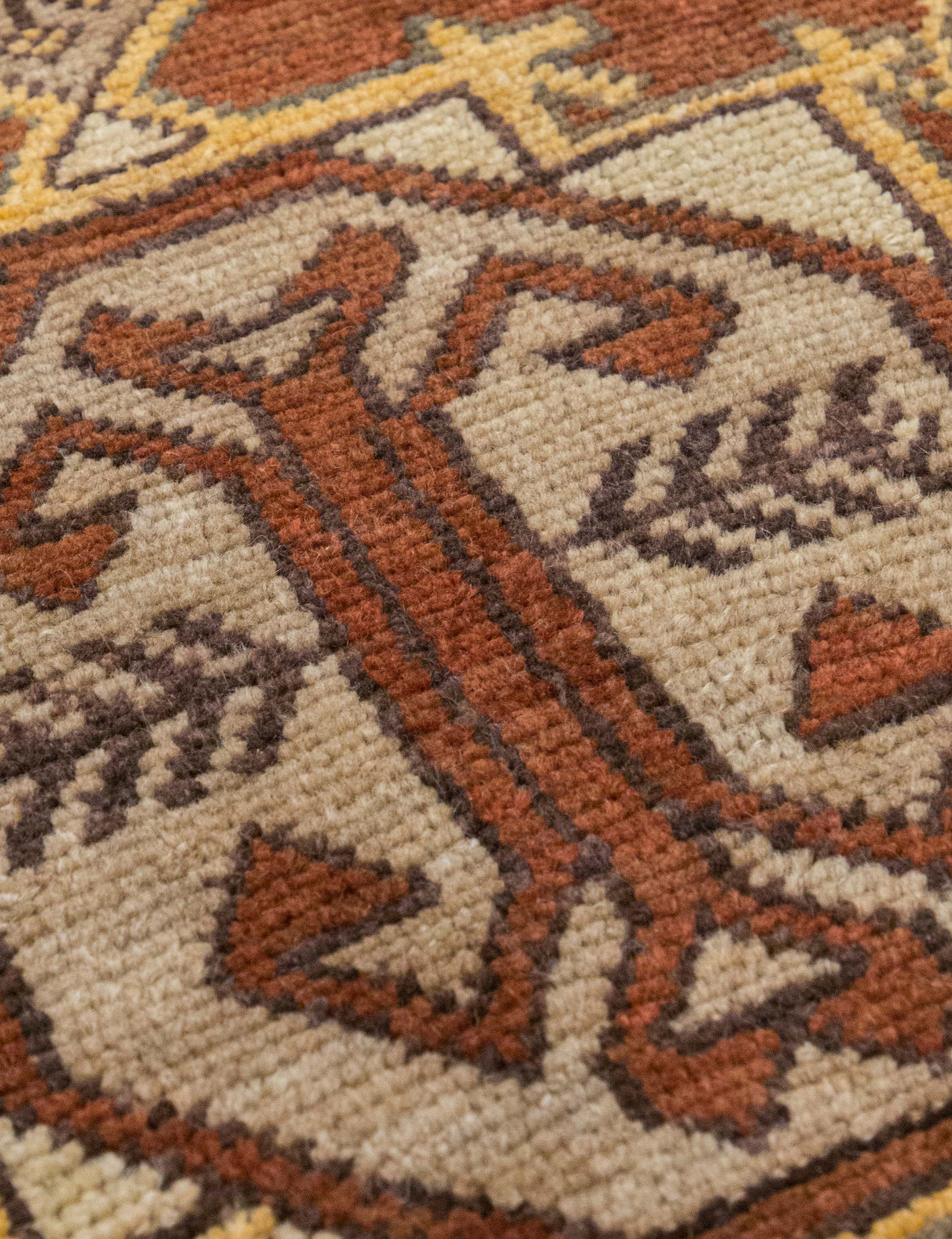 Lulu and Georgia - Vintage Turkish Hand - Knotted Wool Mini Rug No. 351, 1'10" x 3'8"