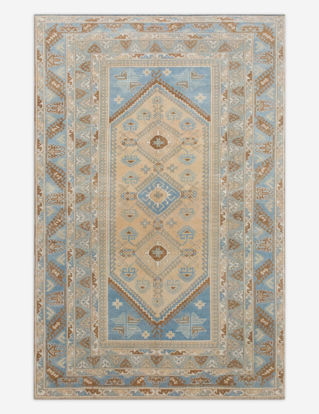 Lulu and Georgia - Vintage Turkish Hand - Knotted Wool Rug No. 564, 6'5" x 9'1"