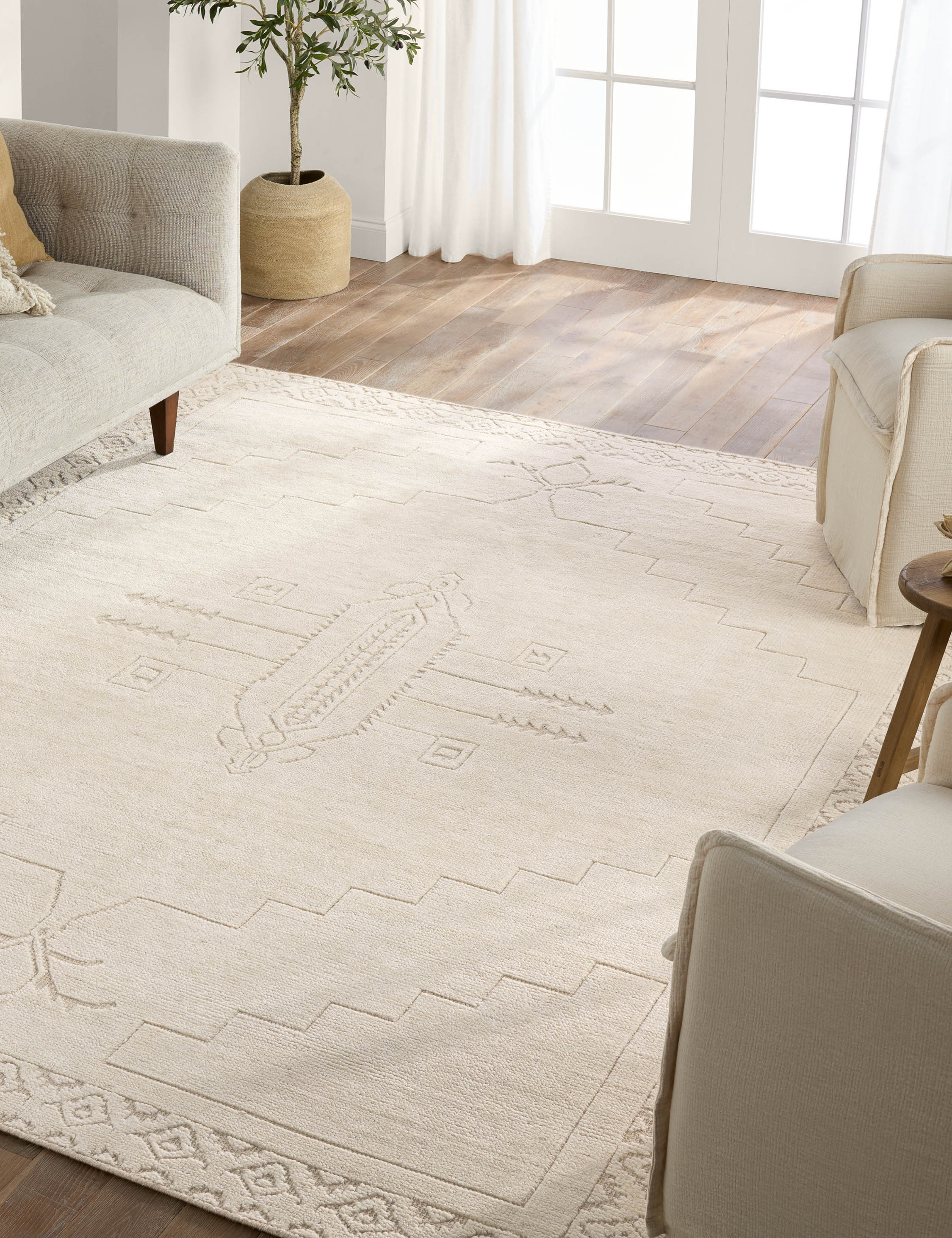 Lulu and Georgia - Ansa Hand-Knotted Wool-Blend Moroccan-Style Rug