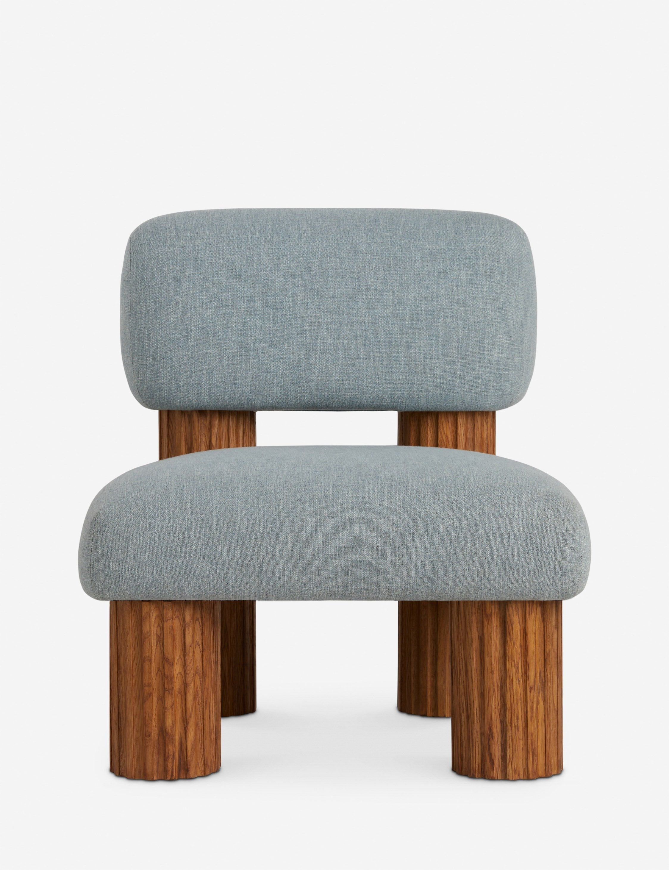 Lulu and Georgia - Open Box: Auclair Accent Chair, Pool Performance Cotton Weave
