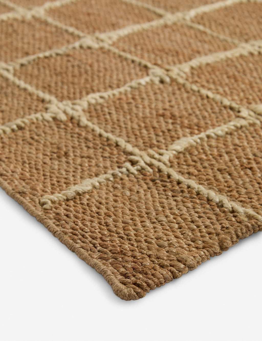 Lulu and Georgia - Beddow Flatweave Jute Rug Swatch, Natural by Jake Arnold, 12" x 12"