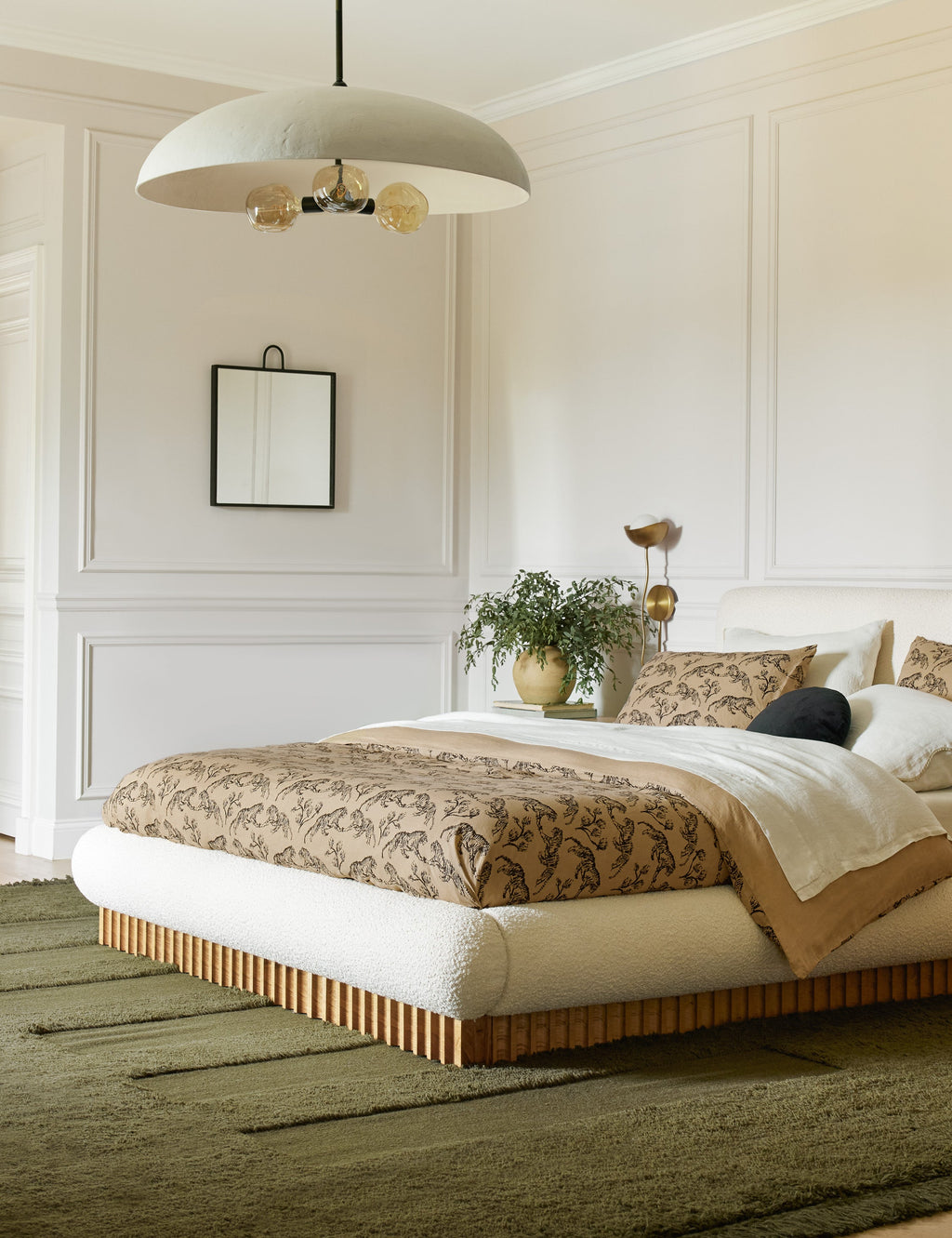 Lulu and Georgia - Tiger Hemp Duvet Cover by Sarah Sherman Samuel