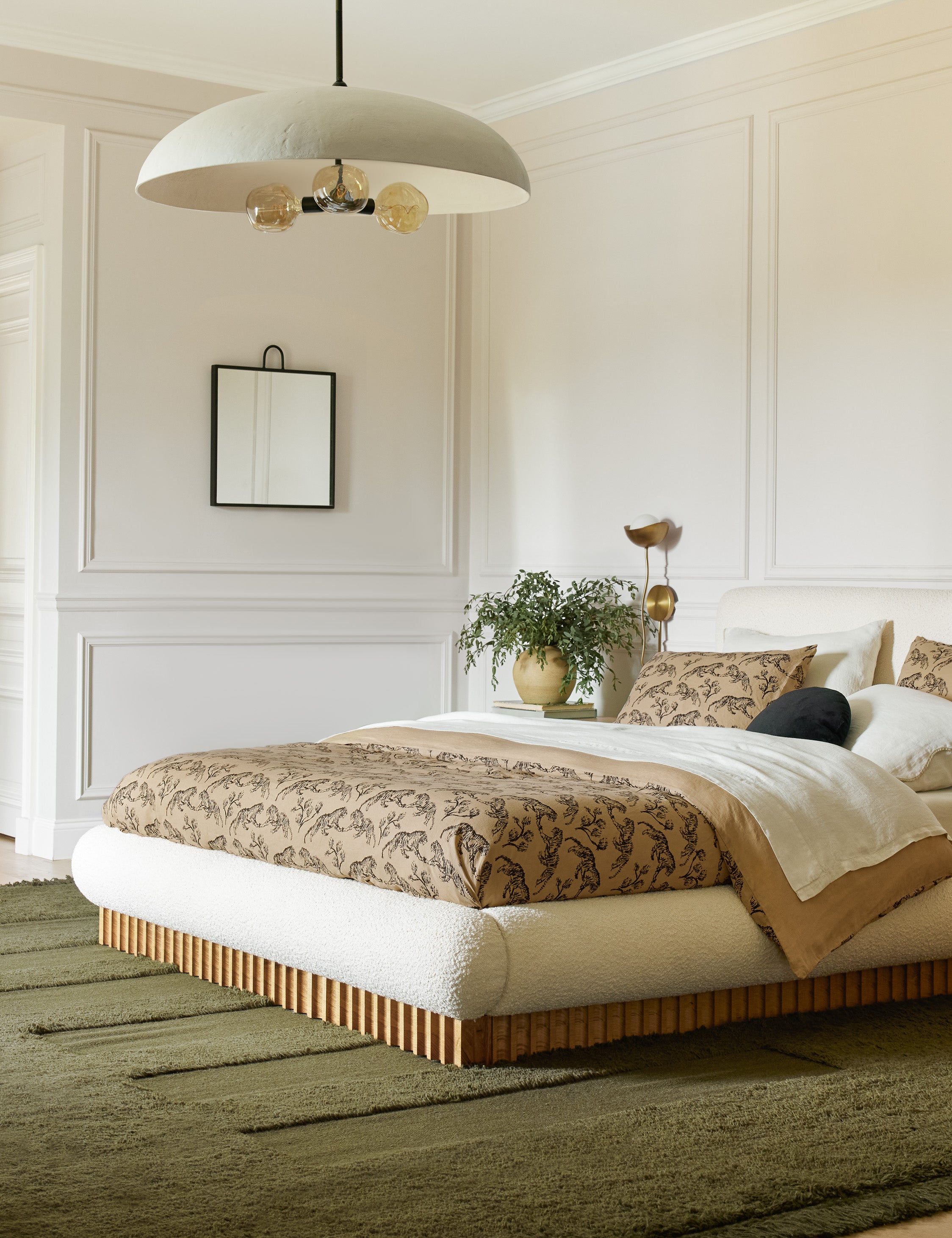 Lulu and Georgia - Tiger Hemp Duvet Cover by Sarah Sherman Samuel
