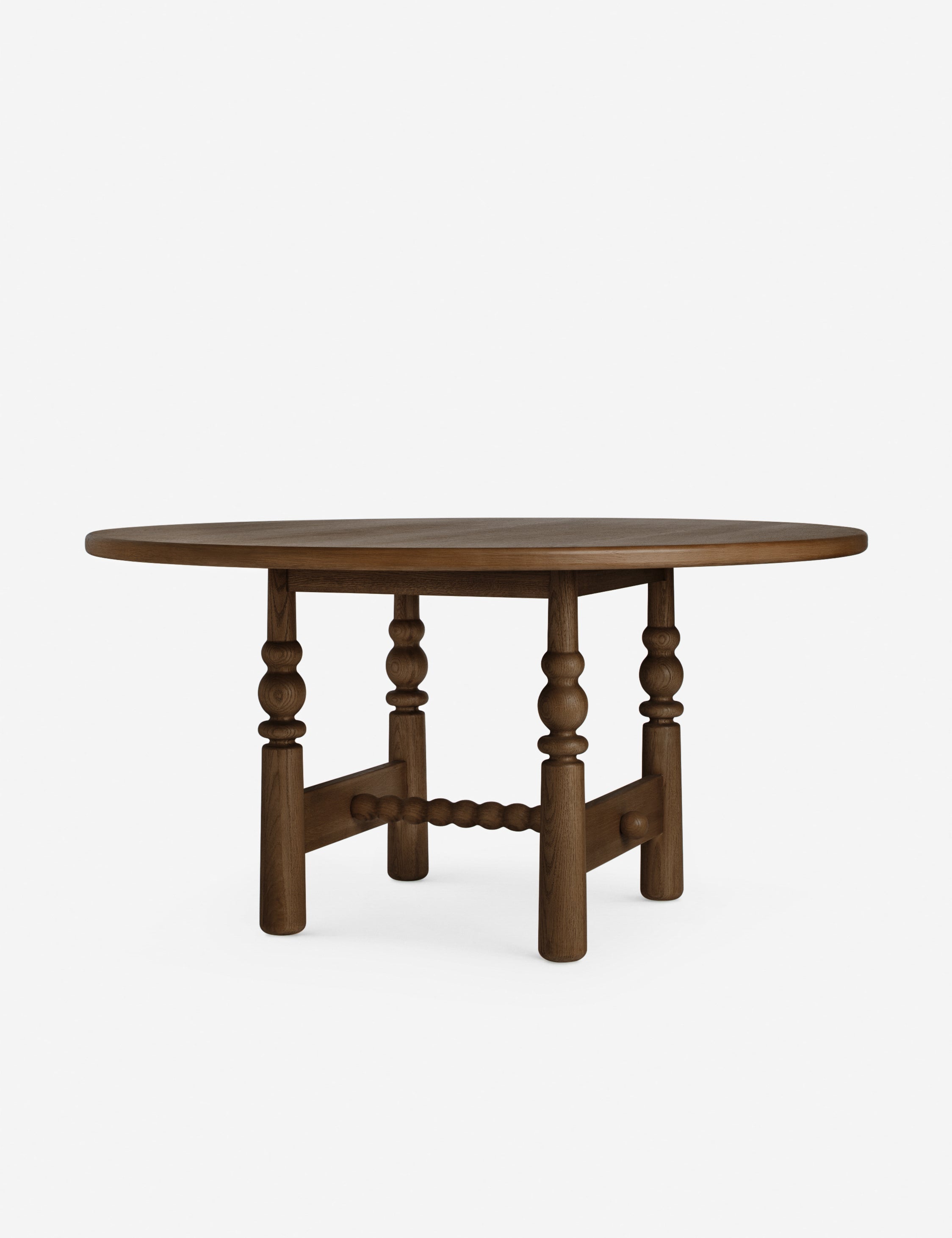 Lulu and Georgia - Open Box: Blume Round Dining Table, Smoked Oak 60"W
