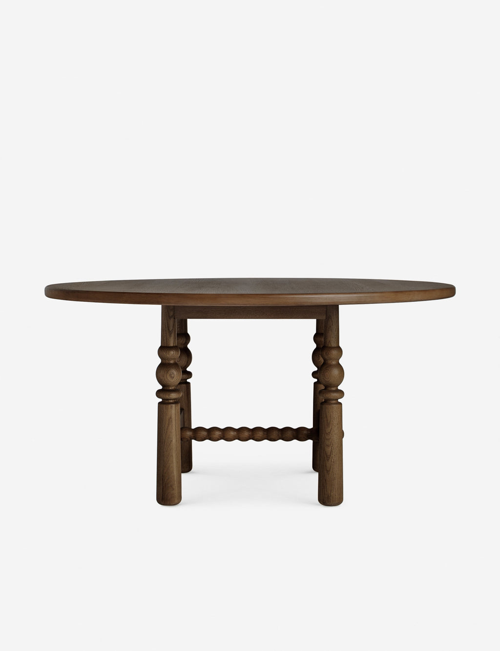 Lulu and Georgia - Open Box: Blume Round Dining Table, Smoked Oak 60"W