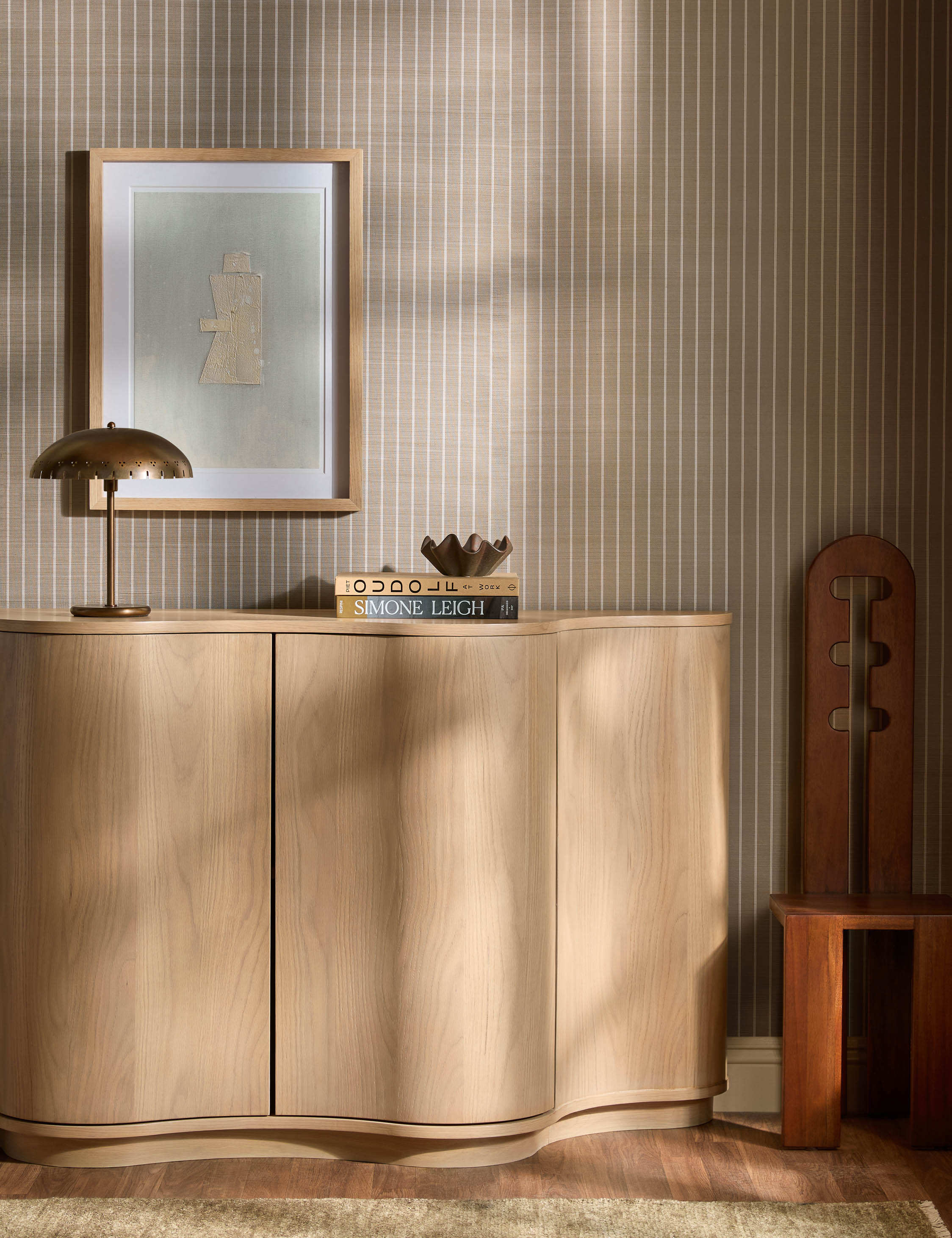 Lulu and Georgia - Carnegie Stripe Grasscloth Wallpaper