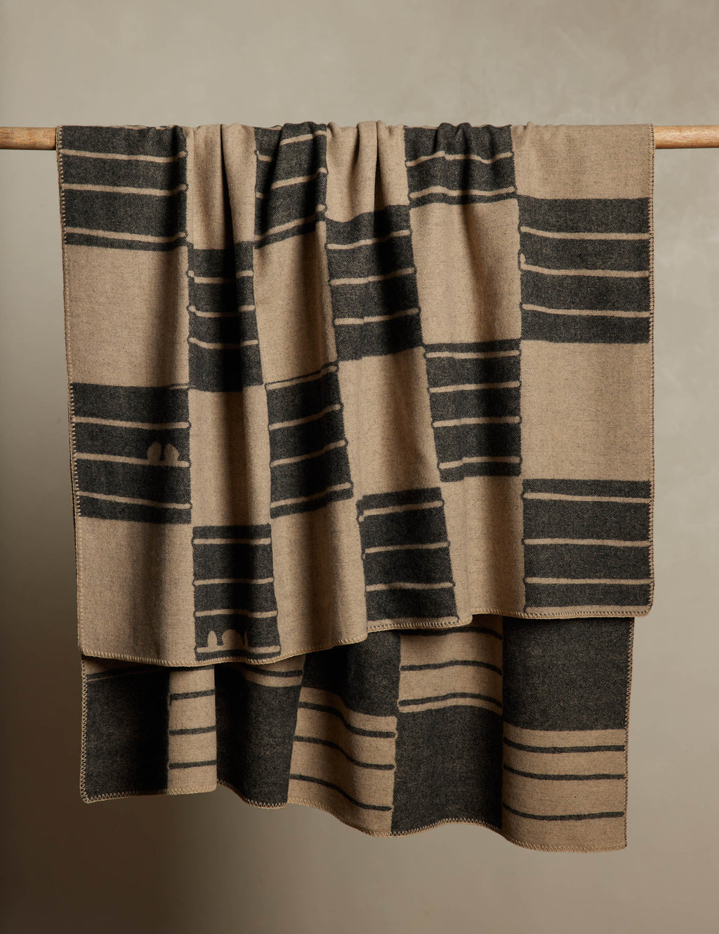 Lulu and Georgia - Checkered Reversible Wool Throw by Sarah Sherman Samuel