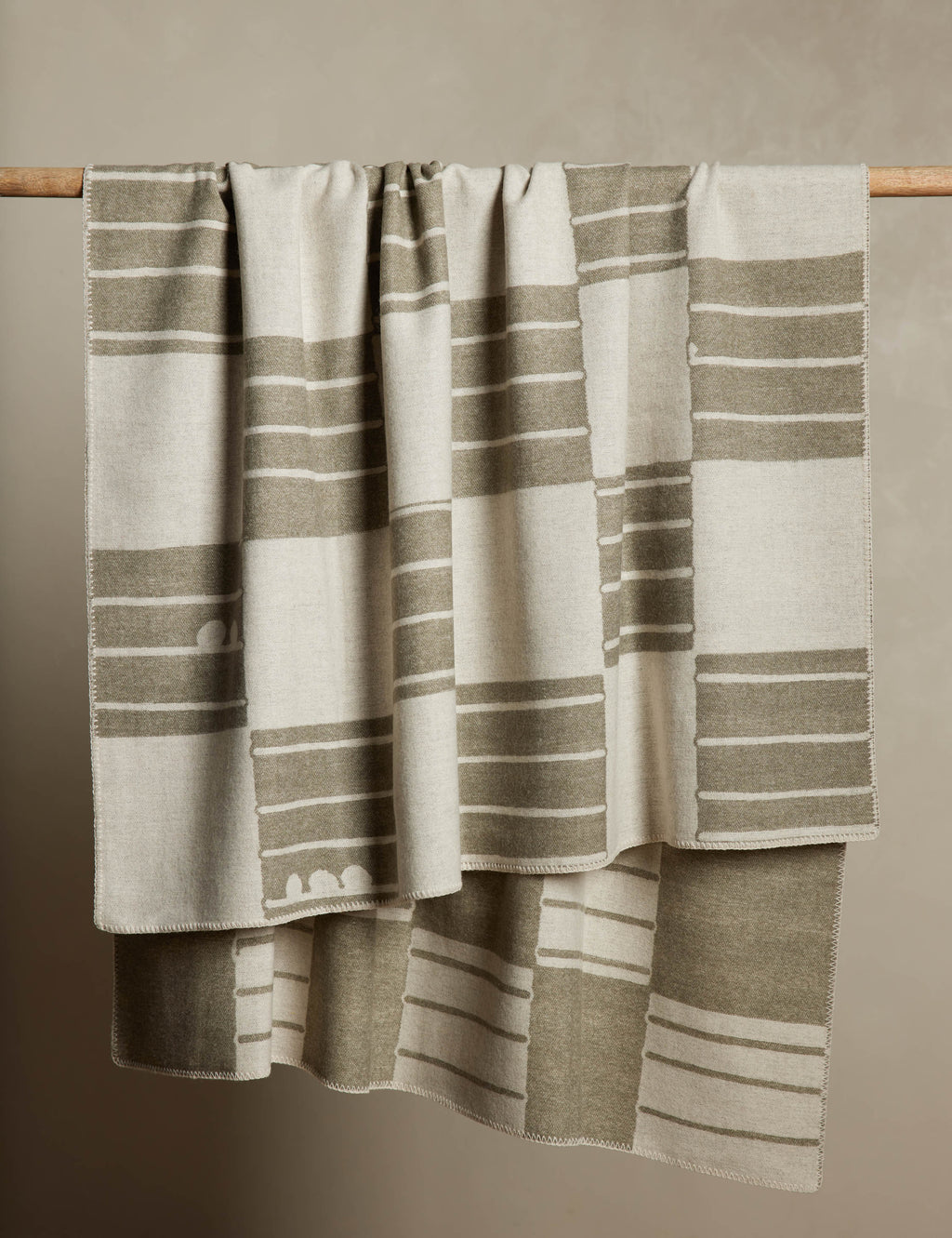Lulu and Georgia - Checkered Reversible Wool Throw by Sarah Sherman Samuel