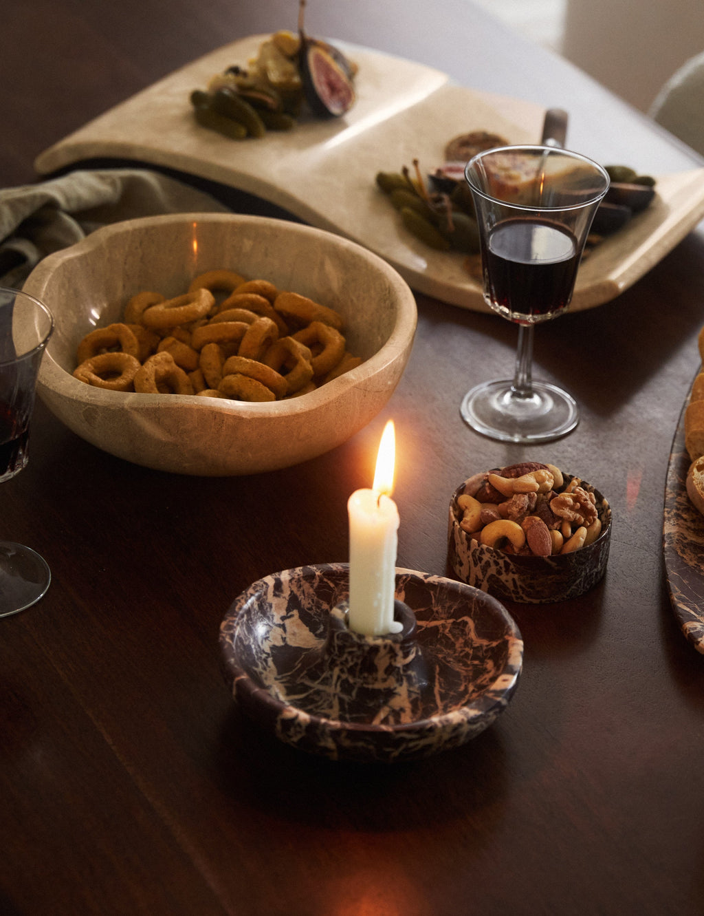 Lulu and Georgia - Marble Candle Holder by Chloé Crane - Leroux x Anastasio Home