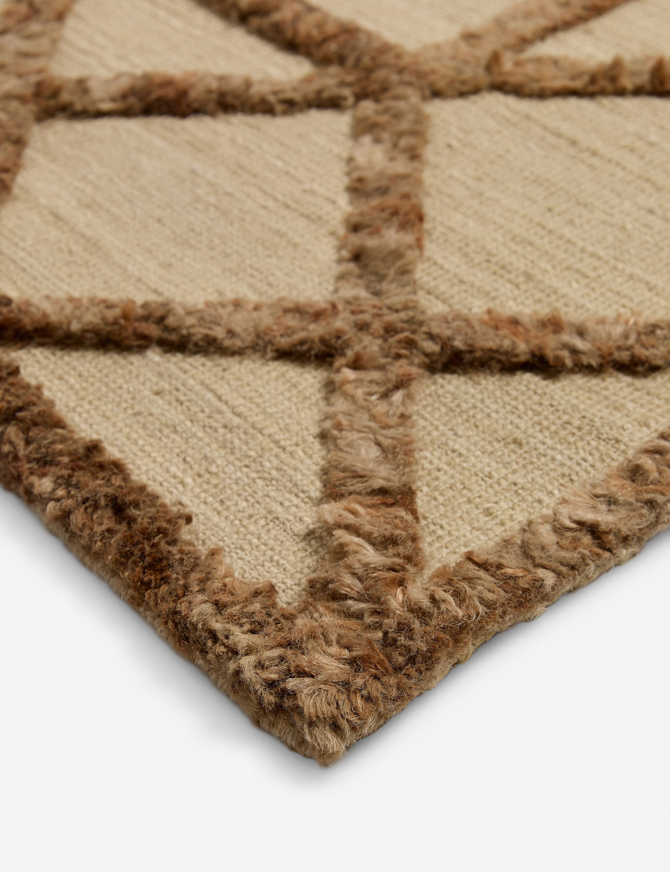 Lulu and Georgia - Clairmont Hand - Woven Jute Rug Swatch by Jake Arnold, Natural and Ivory