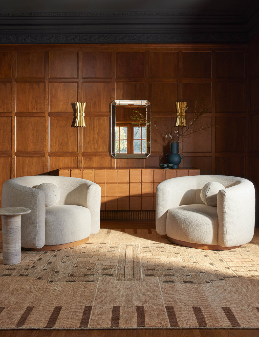 Lulu and Georgia - Open Box: Lowry Swivel Chair, Natural