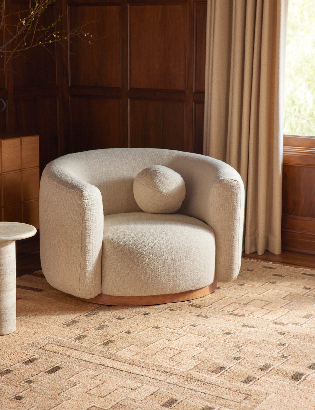 Lulu and Georgia - Open Box: Lowry Swivel Chair, Natural