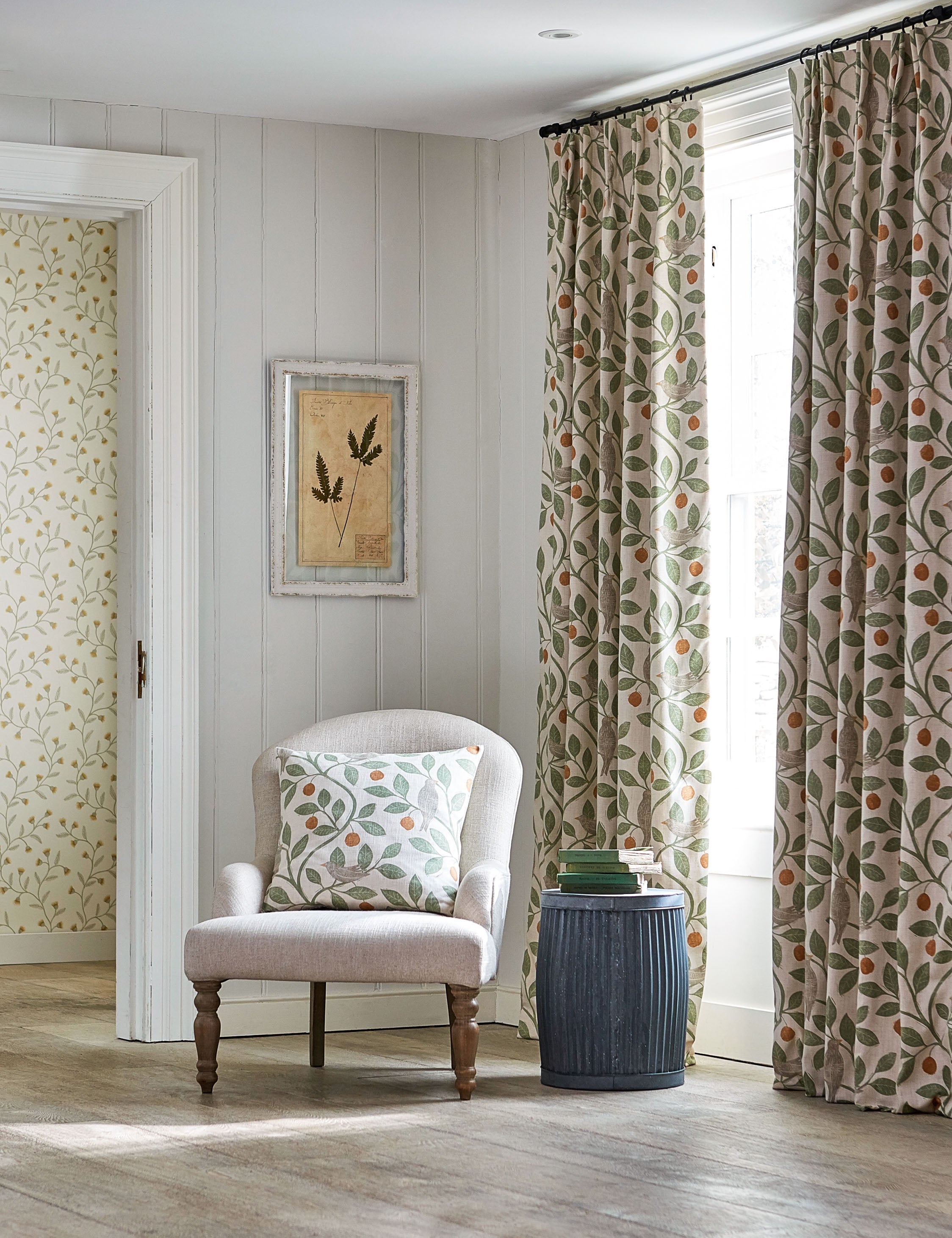 Lulu and Georgia - Damson Tree Cotton Fabric by Sanderson