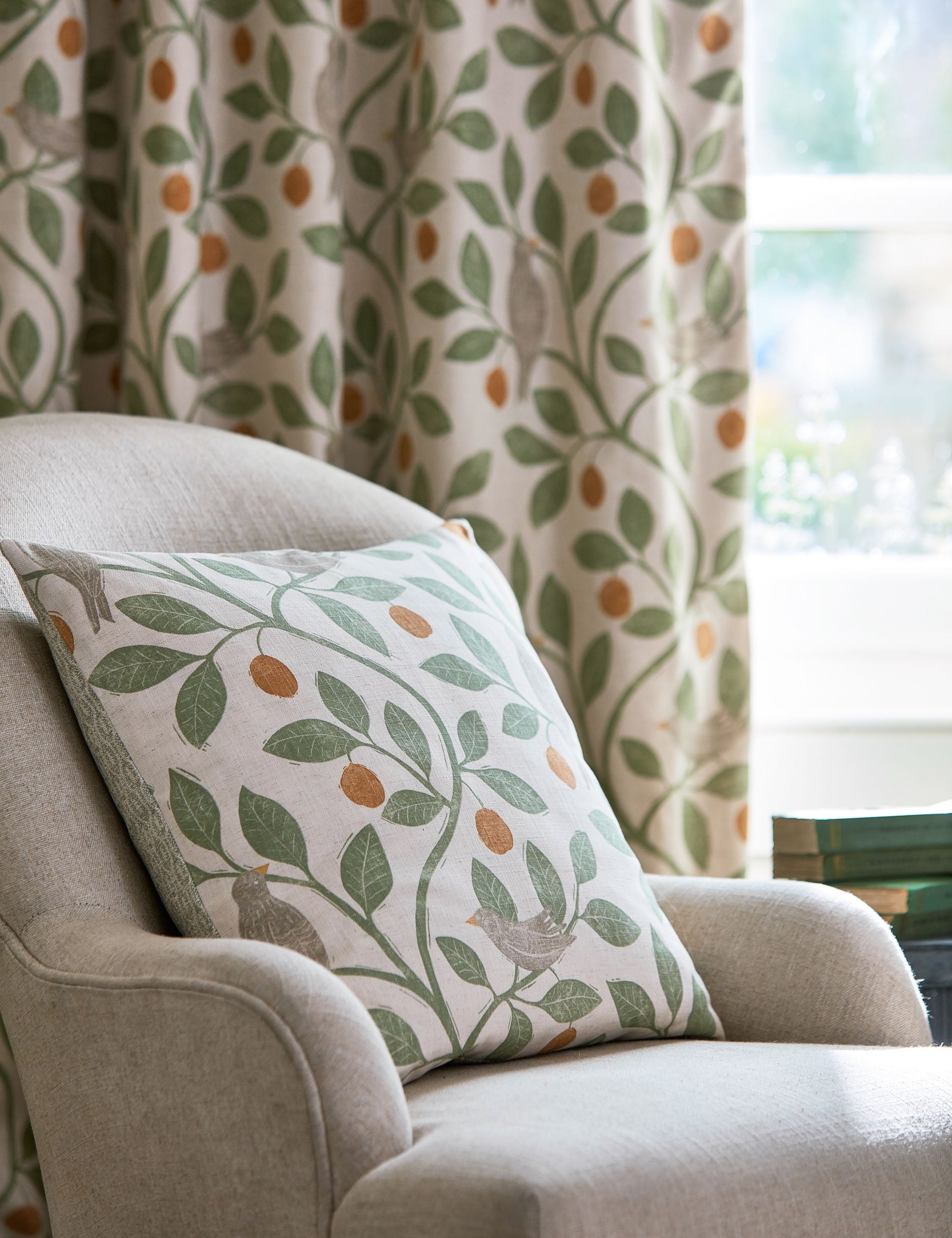 Lulu and Georgia - Damson Tree Cotton Fabric by Sanderson