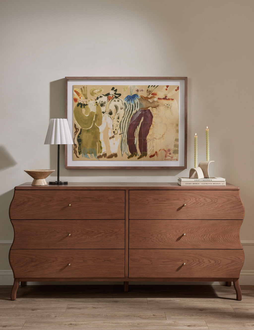 Lulu and Georgia - Open Box: Lasya 6 - Drawer Dresser, Cool Brown