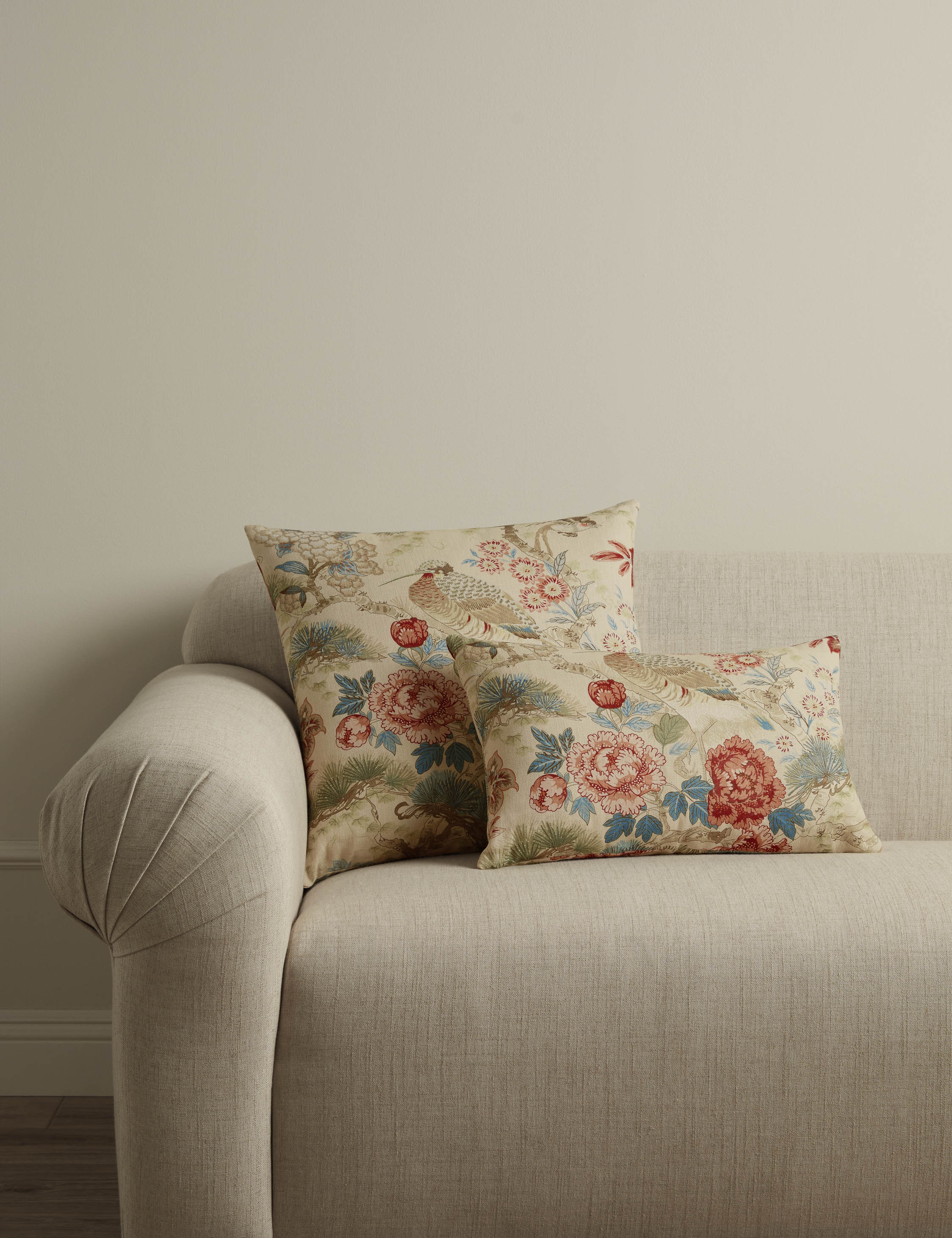 Lulu and Georgia - Shenyang Print Linen Pillow by Scalamandre