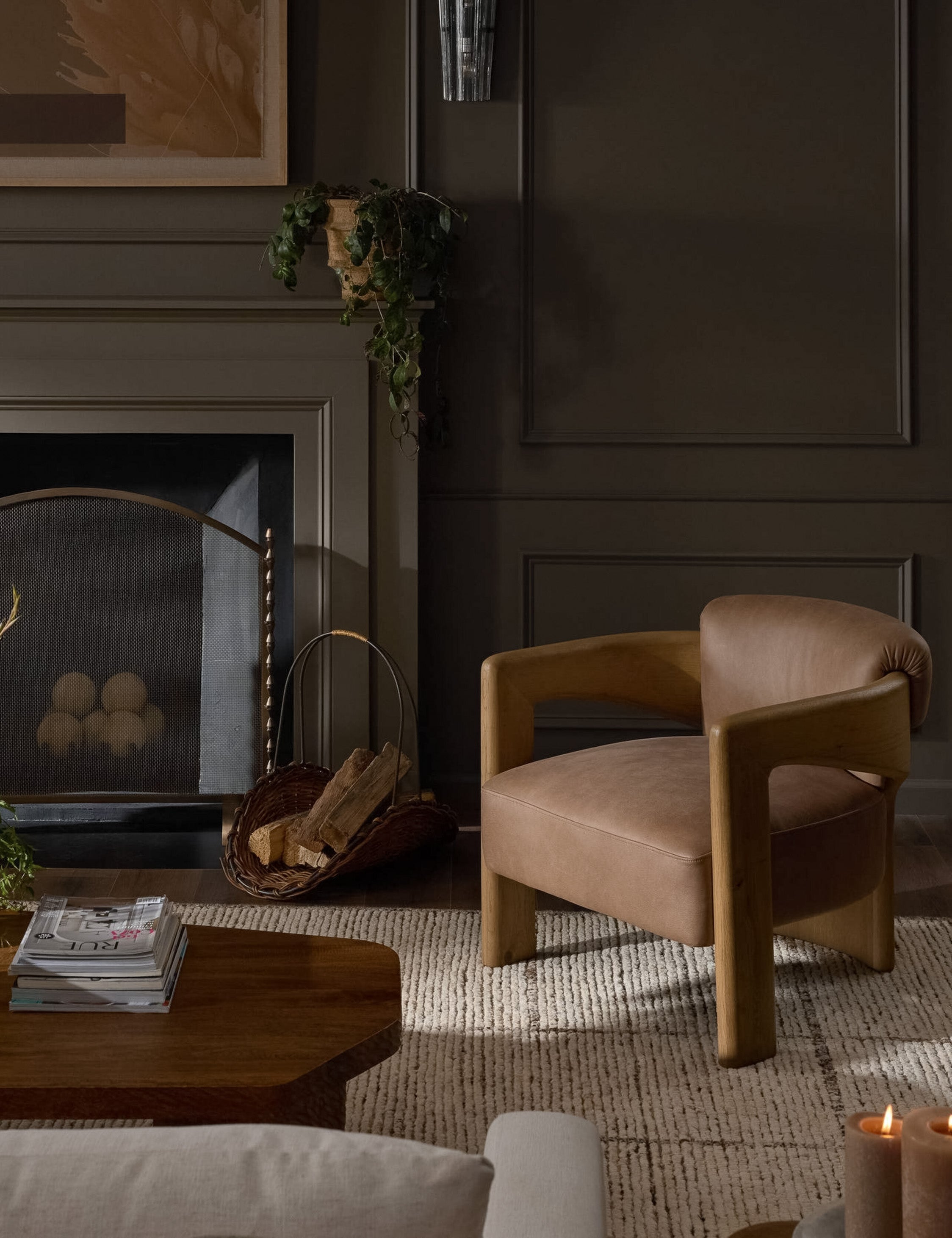 Lulu and Georgia - Bazin Leather Accent Chair
