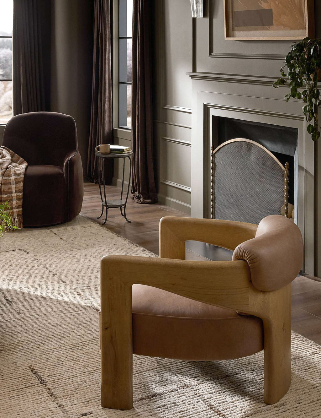 Lulu and Georgia - Bazin Leather Accent Chair