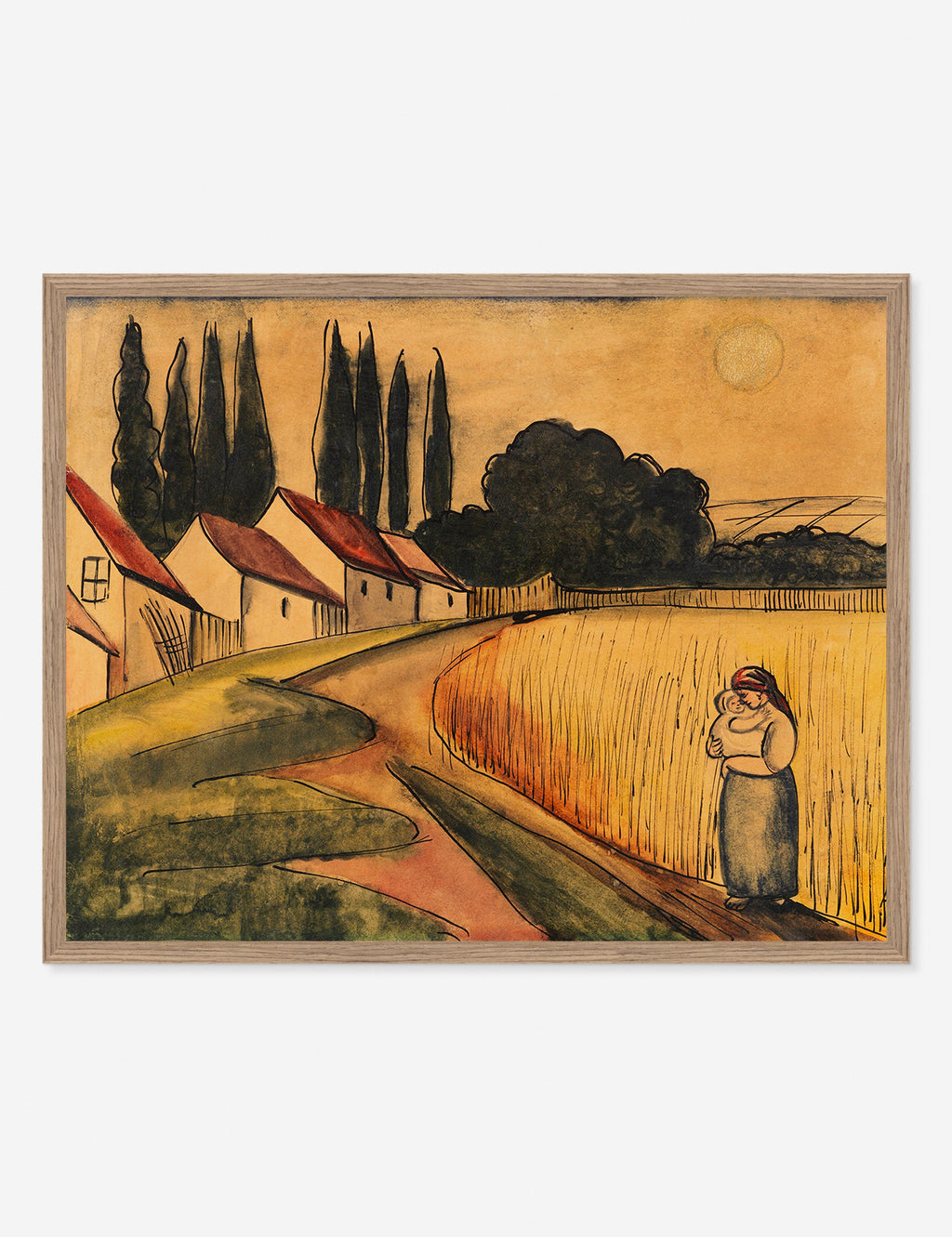 Lulu and Georgia - Bäuerin mit Kind (Farmer's Wife with Child) Print by Anita Rée