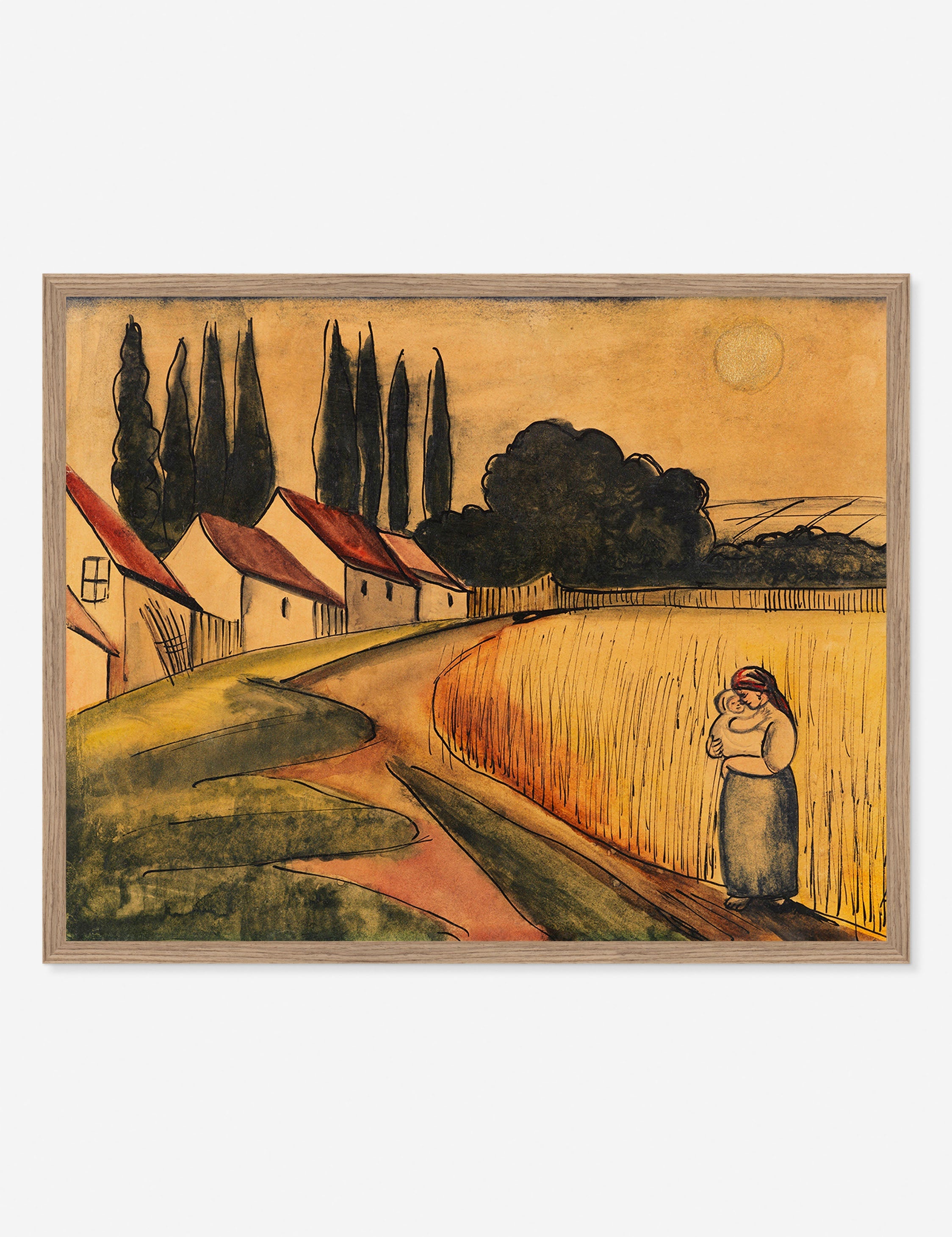 Lulu and Georgia - Bäuerin mit Kind (Farmer's Wife with Child) Print by Anita Rée