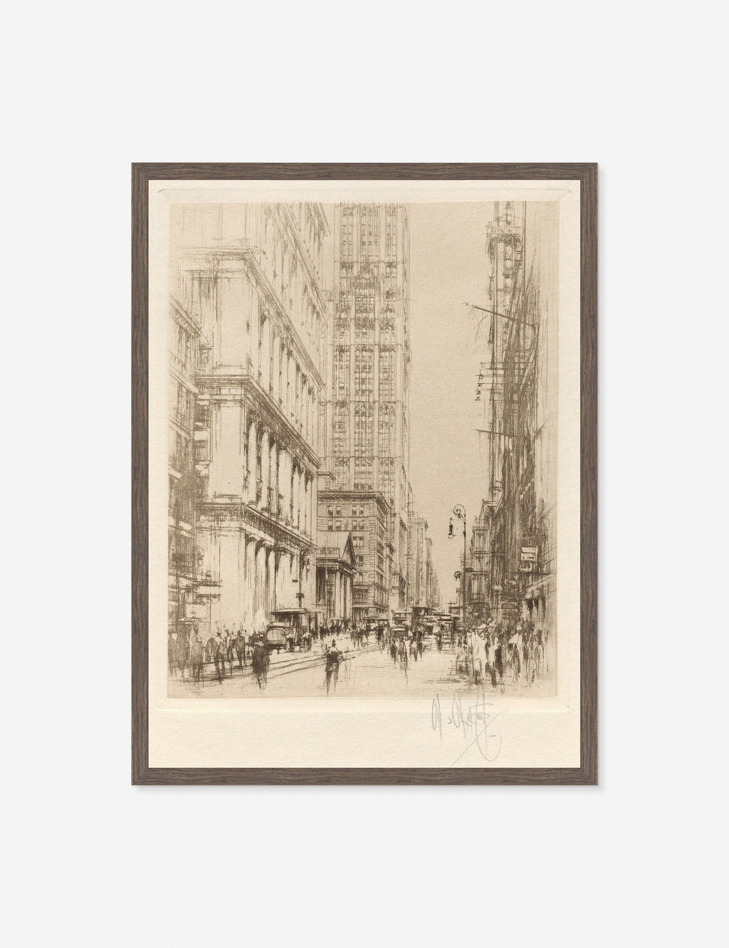 Lulu and Georgia - Lower Broadway, Downtown New York Print by William Walcot