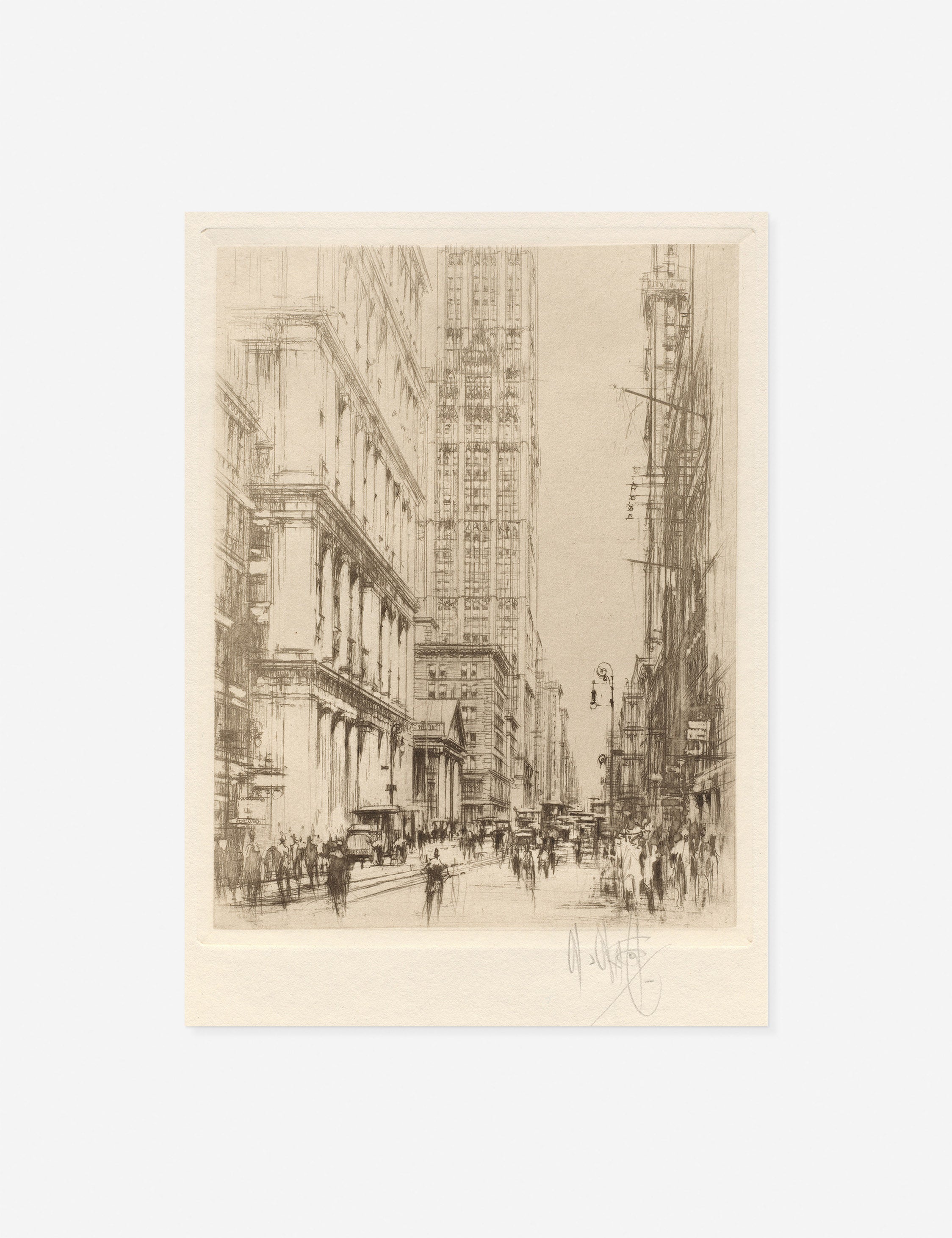 Lulu and Georgia - Lower Broadway, Downtown New York Print by William Walcot