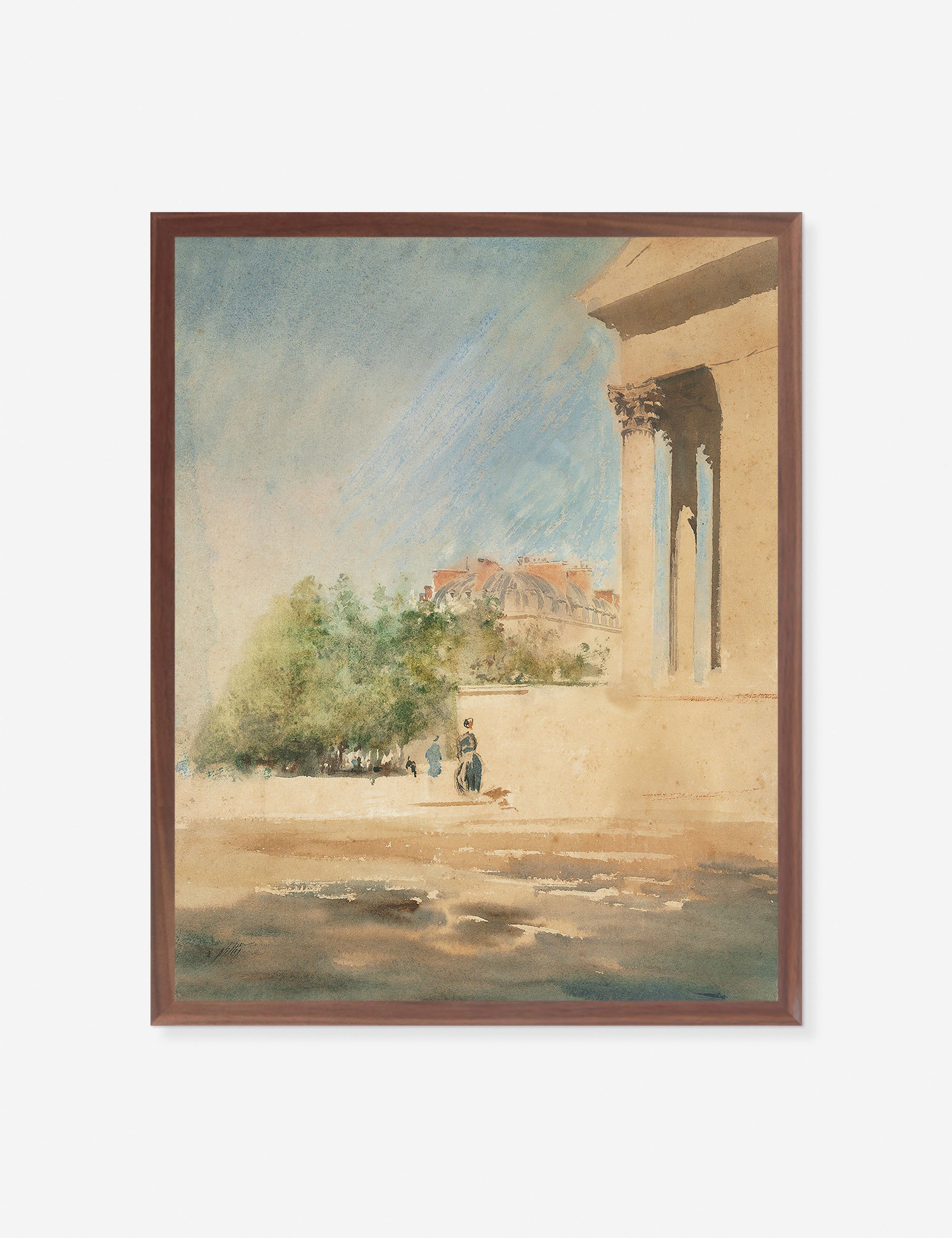 Lulu and Georgia - Place de la Madeleine II Print by Giuseppe De Nittis