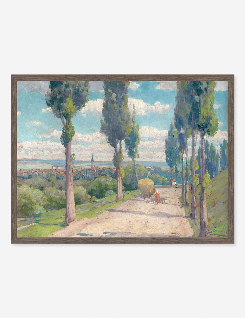 Lulu and Georgia - View of Spišská Nová Ves Print by Lajos Csordák