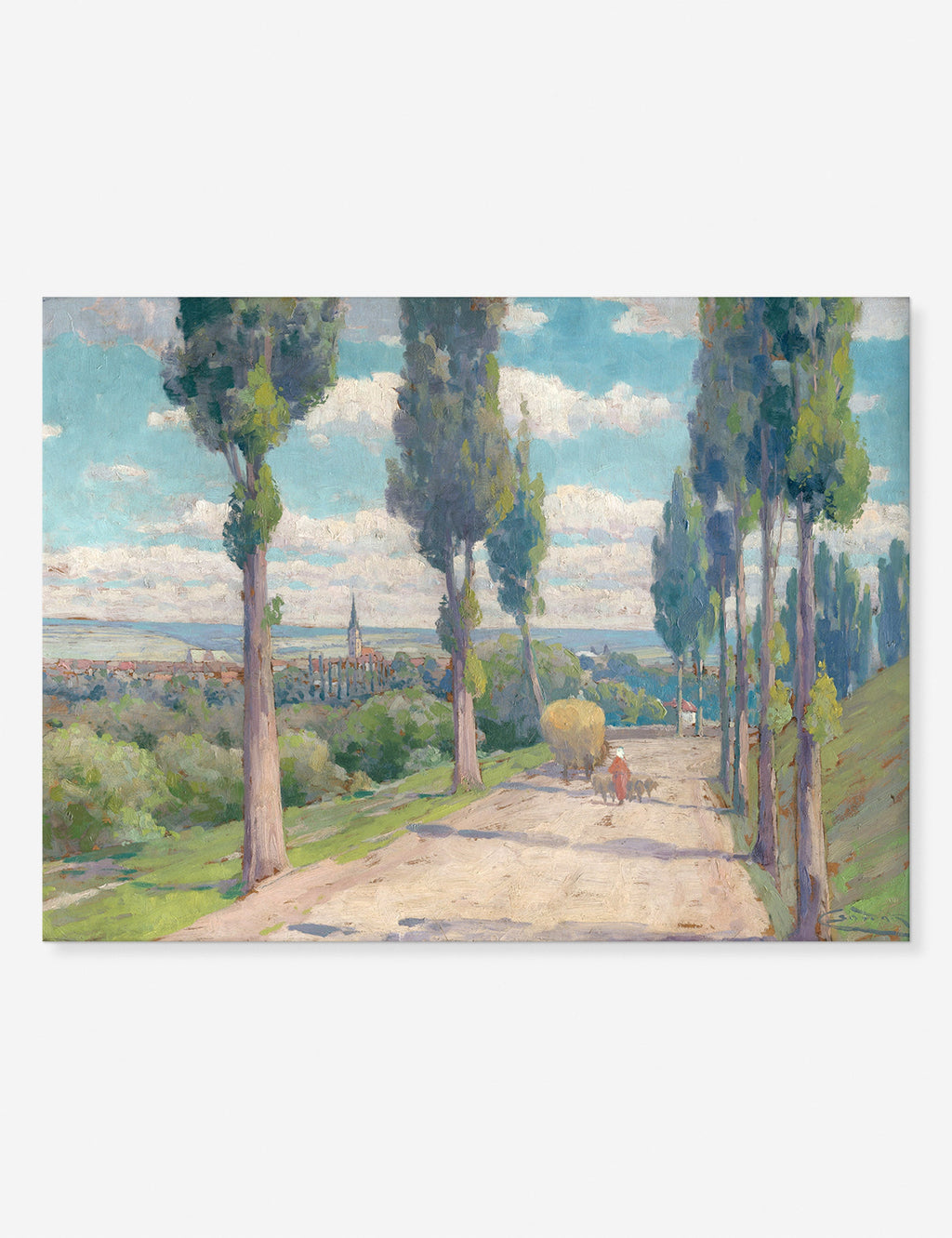 Lulu and Georgia - View of Spišská Nová Ves Print by Lajos Csordák