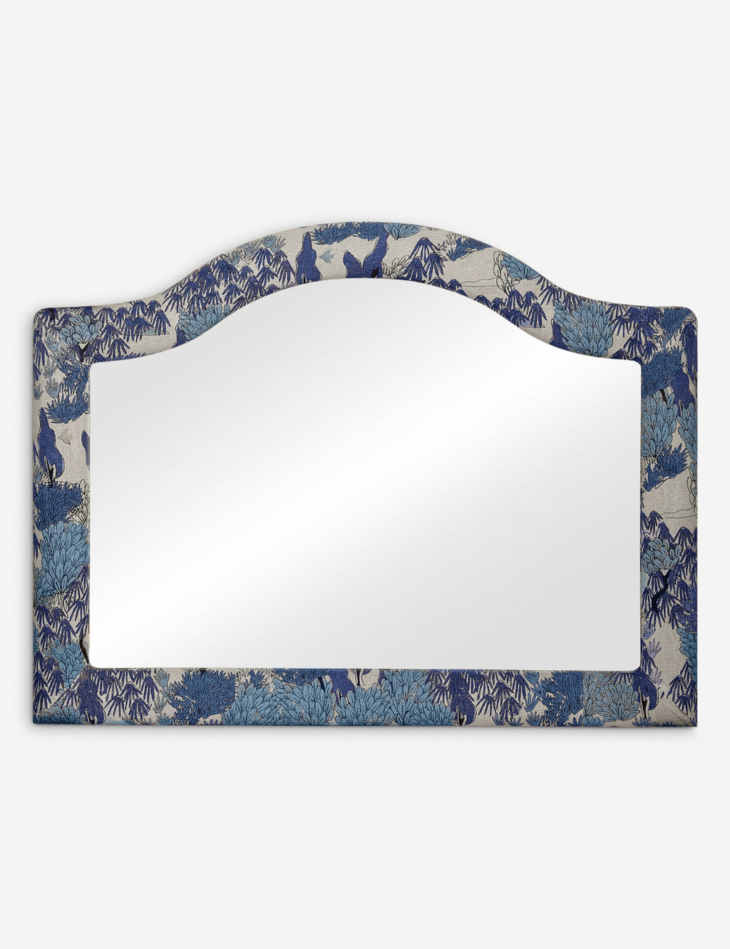 Lulu and Georgia - Garden Walk Upholstered Mantel Mirror by Sarah Sherman Samuel