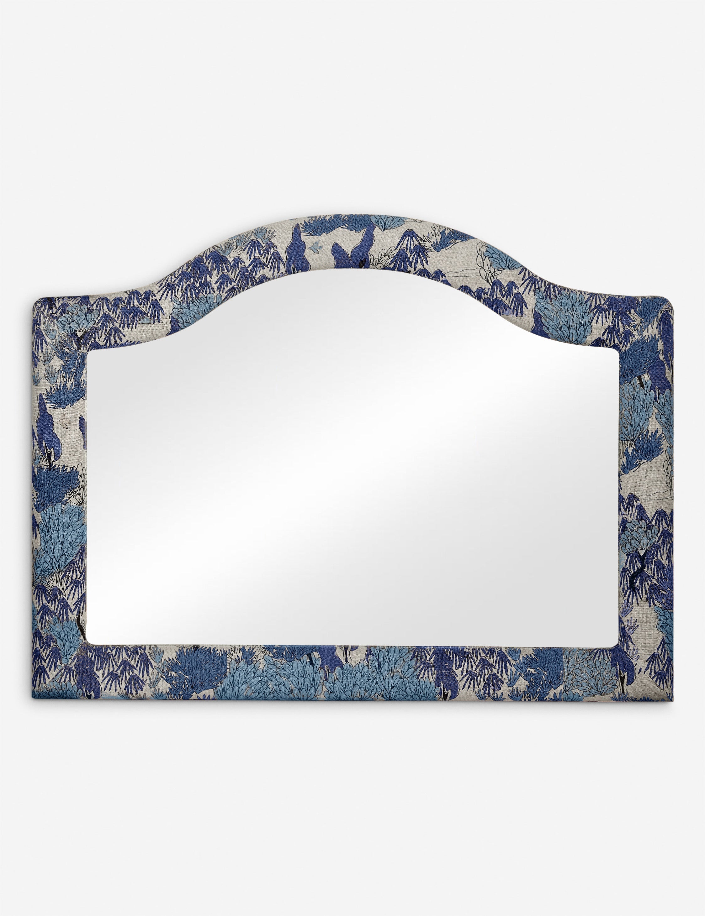 Lulu and Georgia - Garden Walk Upholstered Mantel Mirror by Sarah Sherman Samuel
