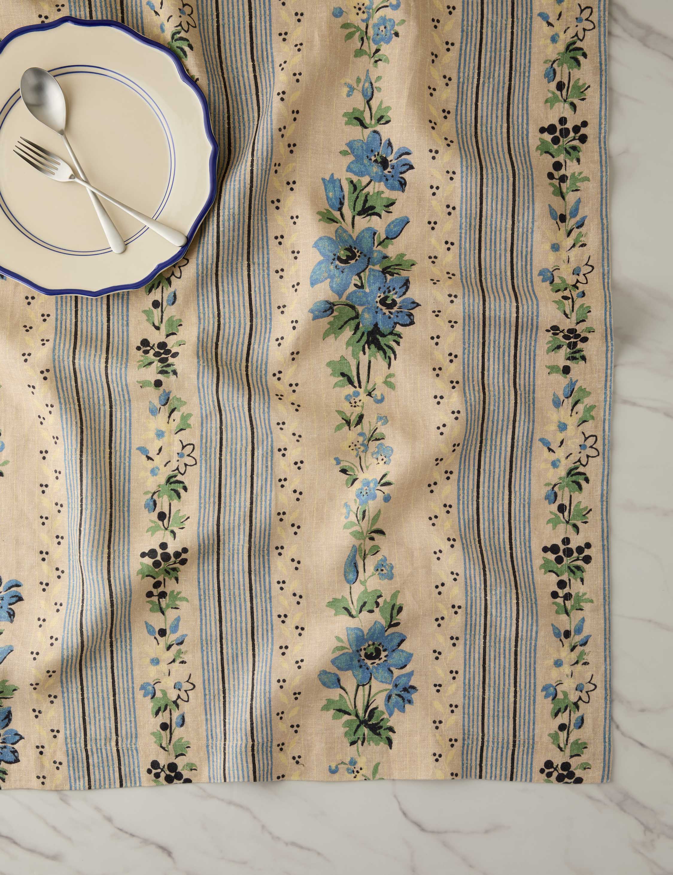 Lulu and Georgia - Golden Linen Tablecloth by Heidi Caillier