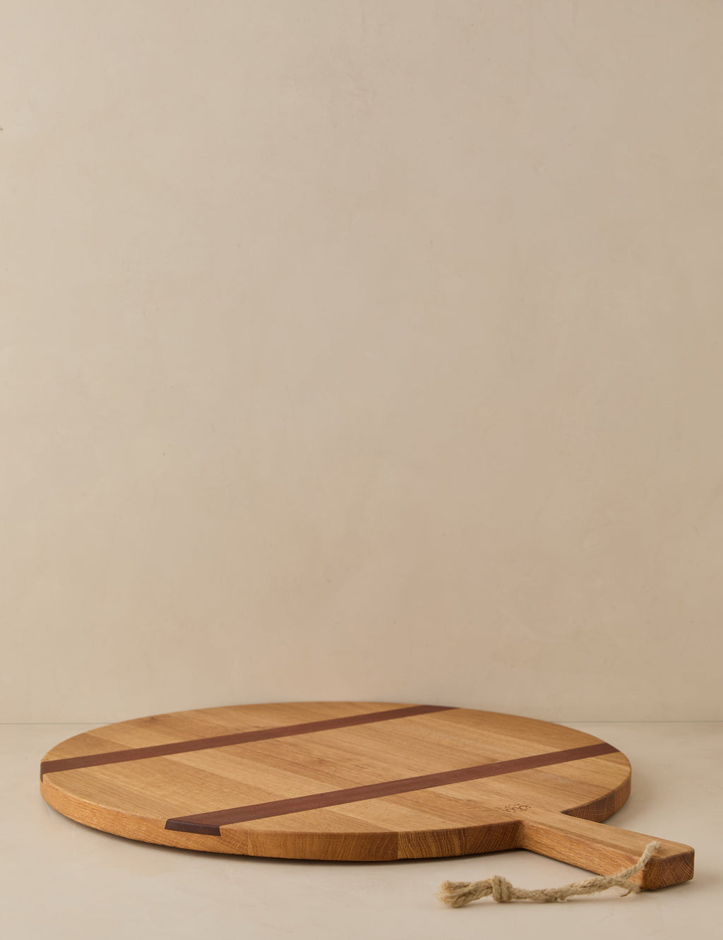 Lulu and Georgia - Handcrafted Round Oak Serving Board by etúHOME