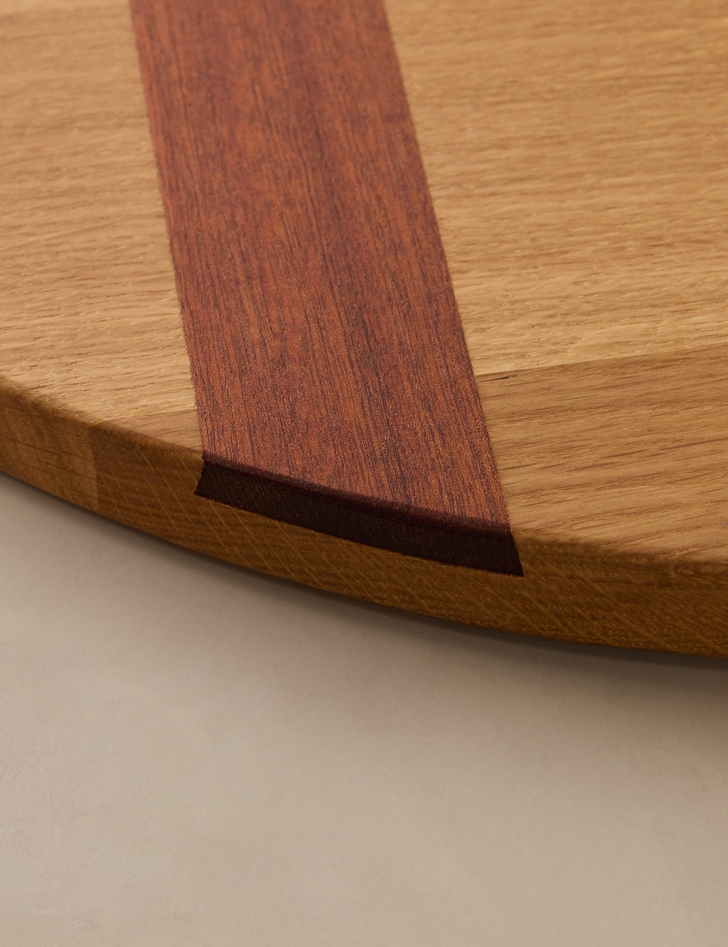 Lulu and Georgia - Handcrafted Round Oak Serving Board by etúHOME