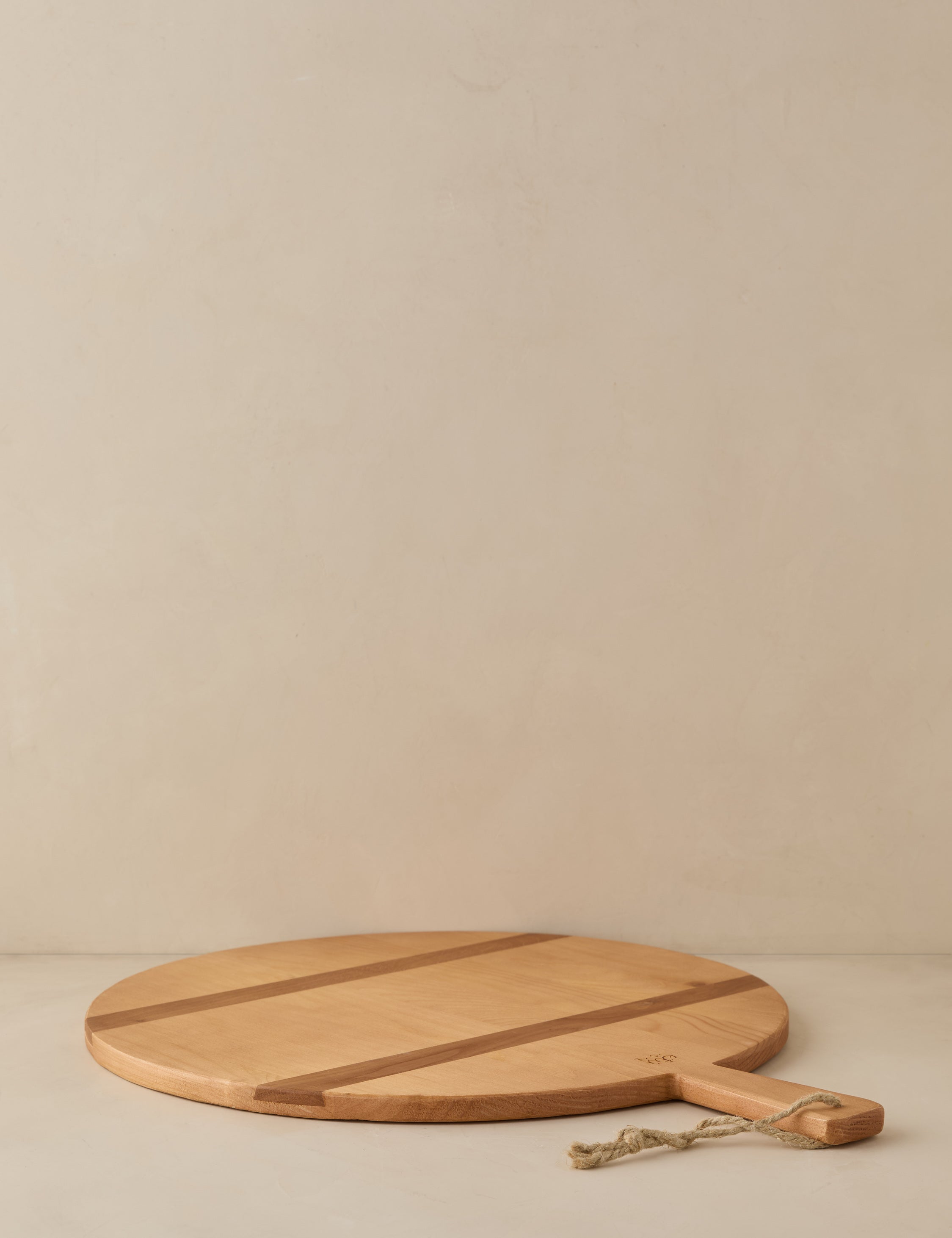 Lulu and Georgia - Handcrafted Round Pine Serving Board by etúHOME