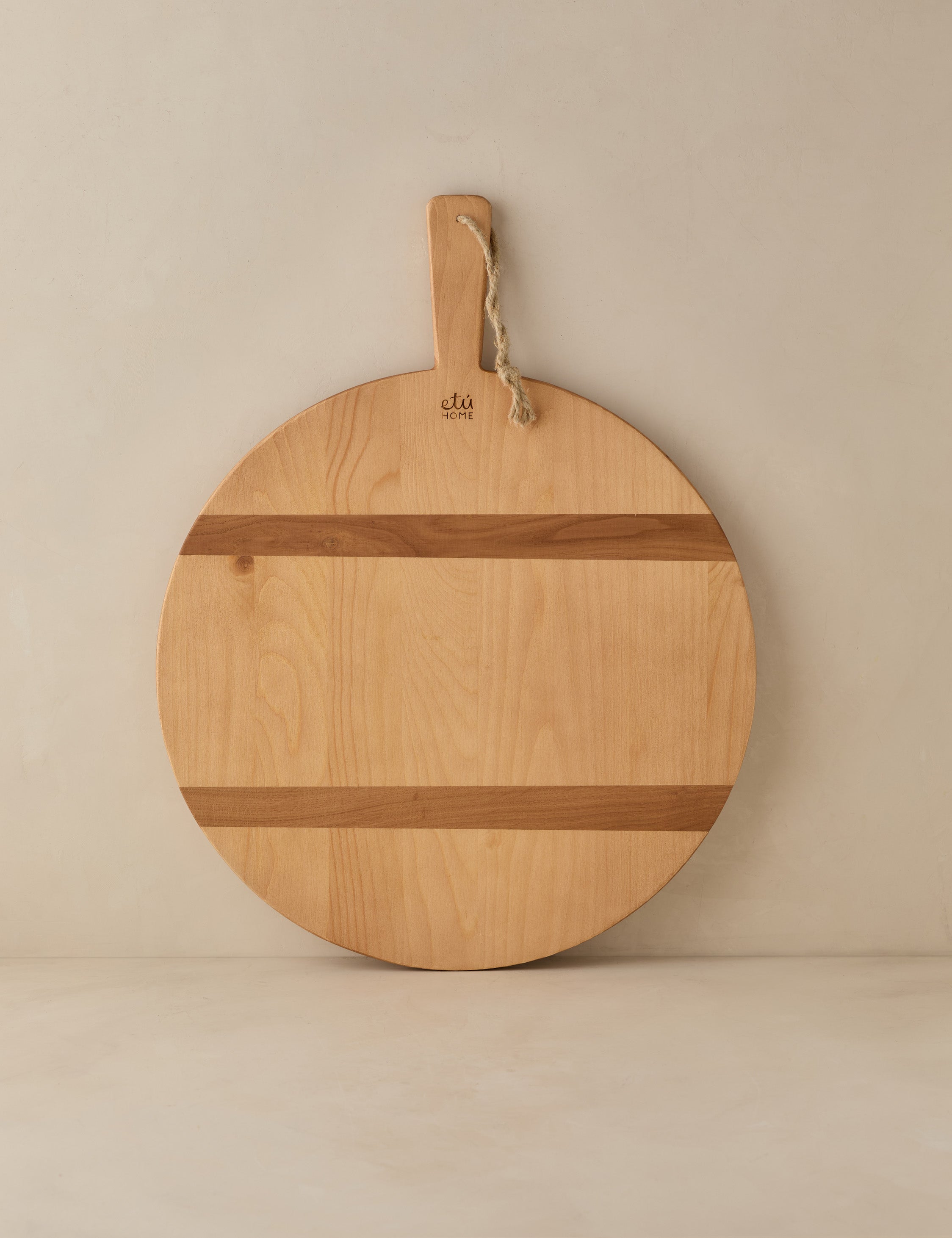 Lulu and Georgia - Handcrafted Round Pine Serving Board by etúHOME