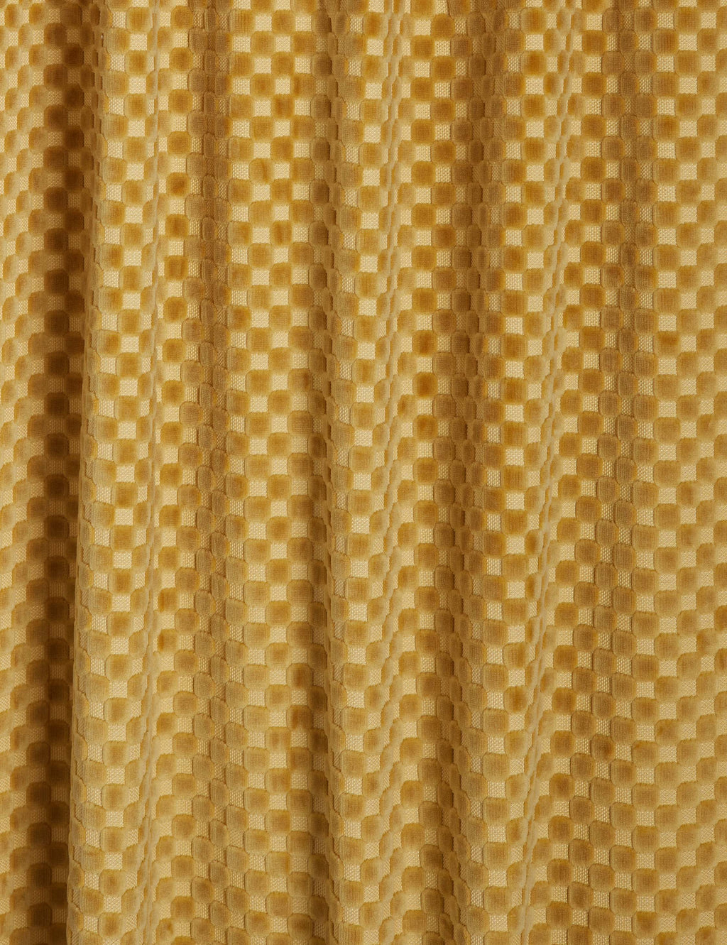 Lulu and Georgia - Hi - Lo Checker Velvet Curtain Panel By Sarah Sherman Samuel
