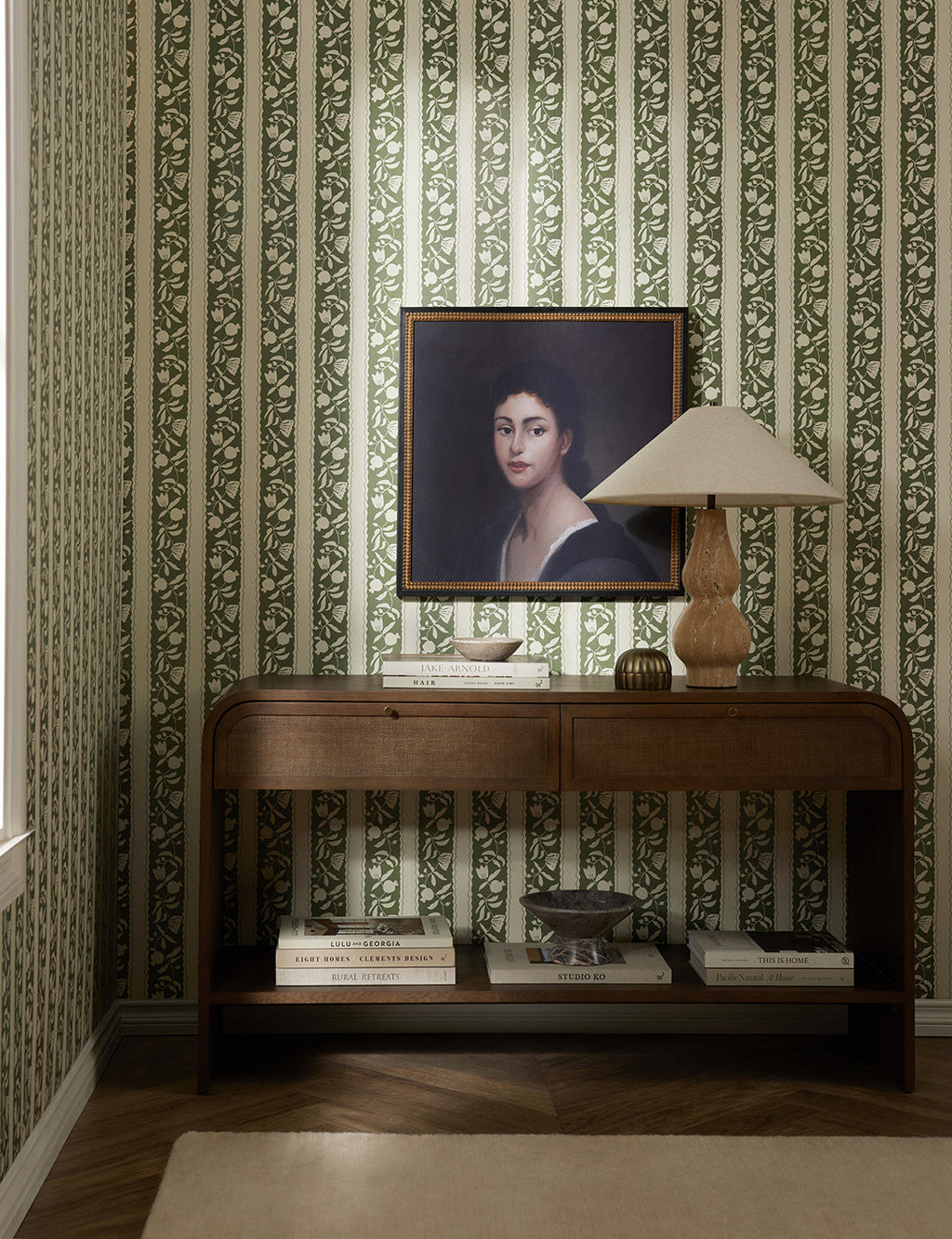 Lulu and Georgia - Pome Stripe Wallpaper by Sarah Sherman Samuel