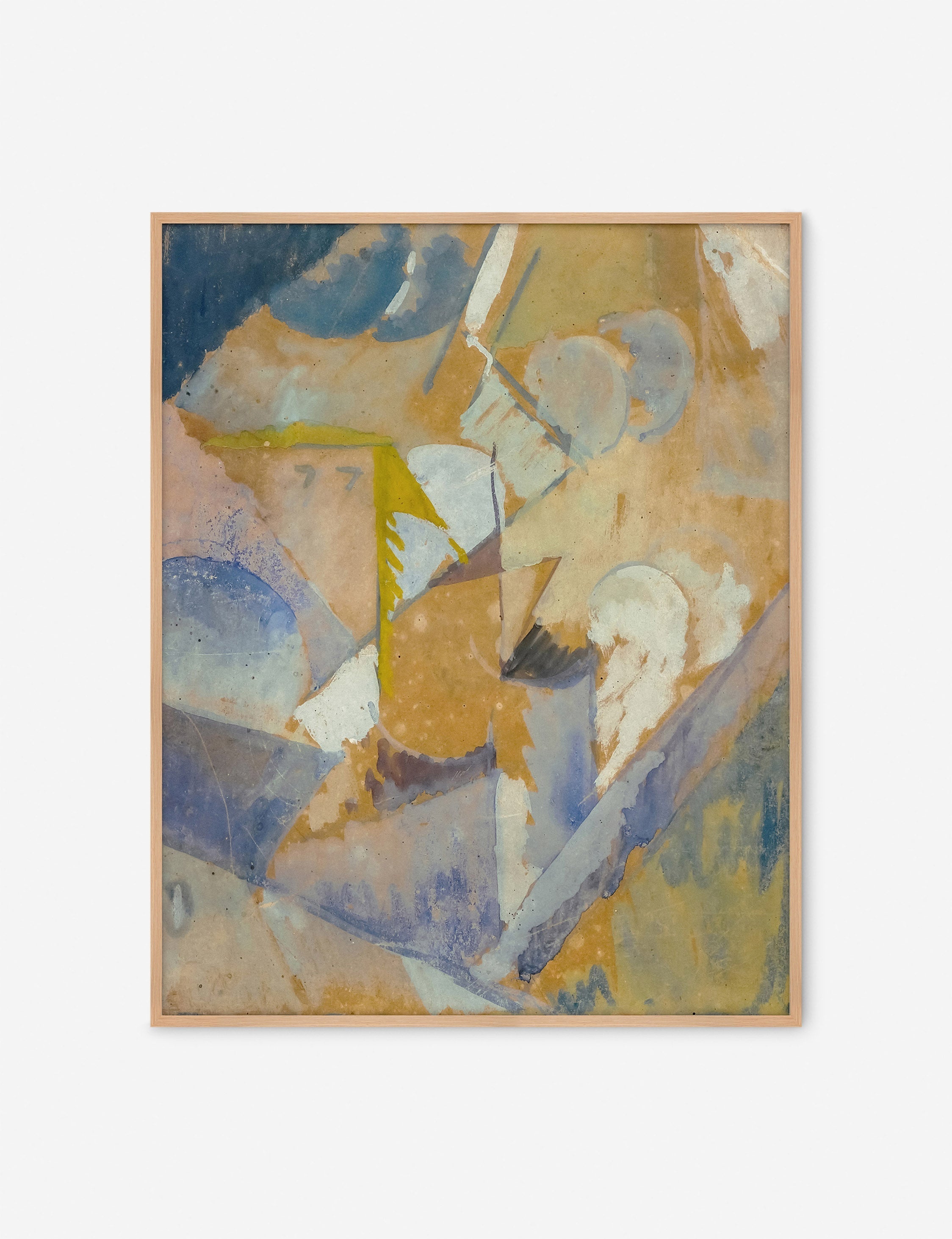 Lulu and Georgia - Cubist Blue Wall Art by Slow Hands Studio