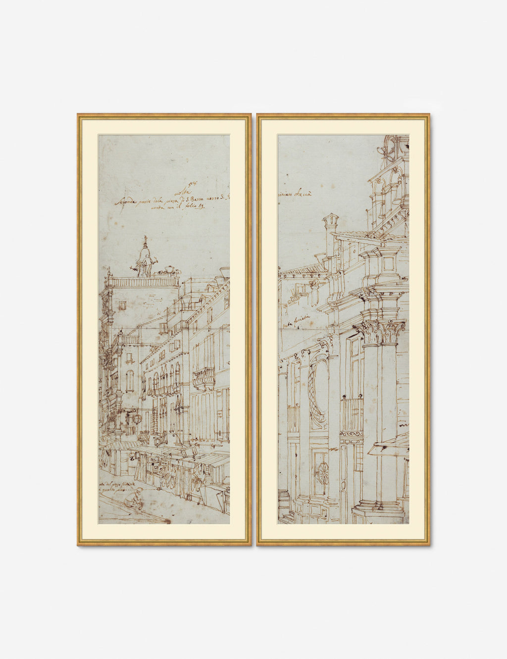 Lulu and Georgia - Canaletto Drawing Prints (Set of 2)
