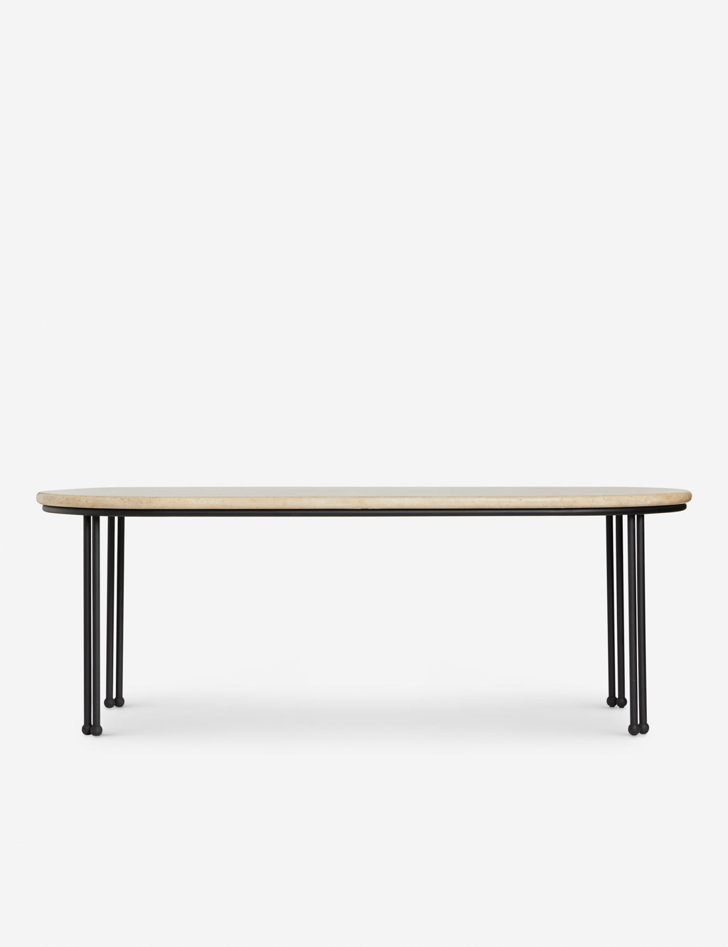 Lulu and Georgia - Open Box: Lanata Outdoor Dining Table, Travertine