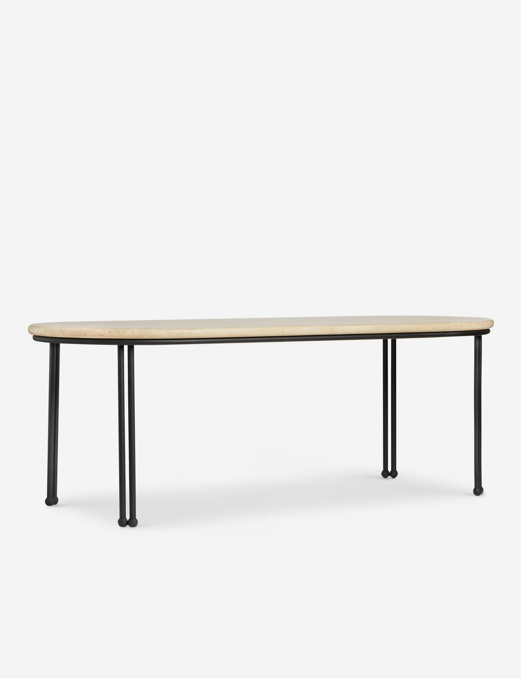 Lulu and Georgia - Open Box: Lanata Outdoor Dining Table, Travertine