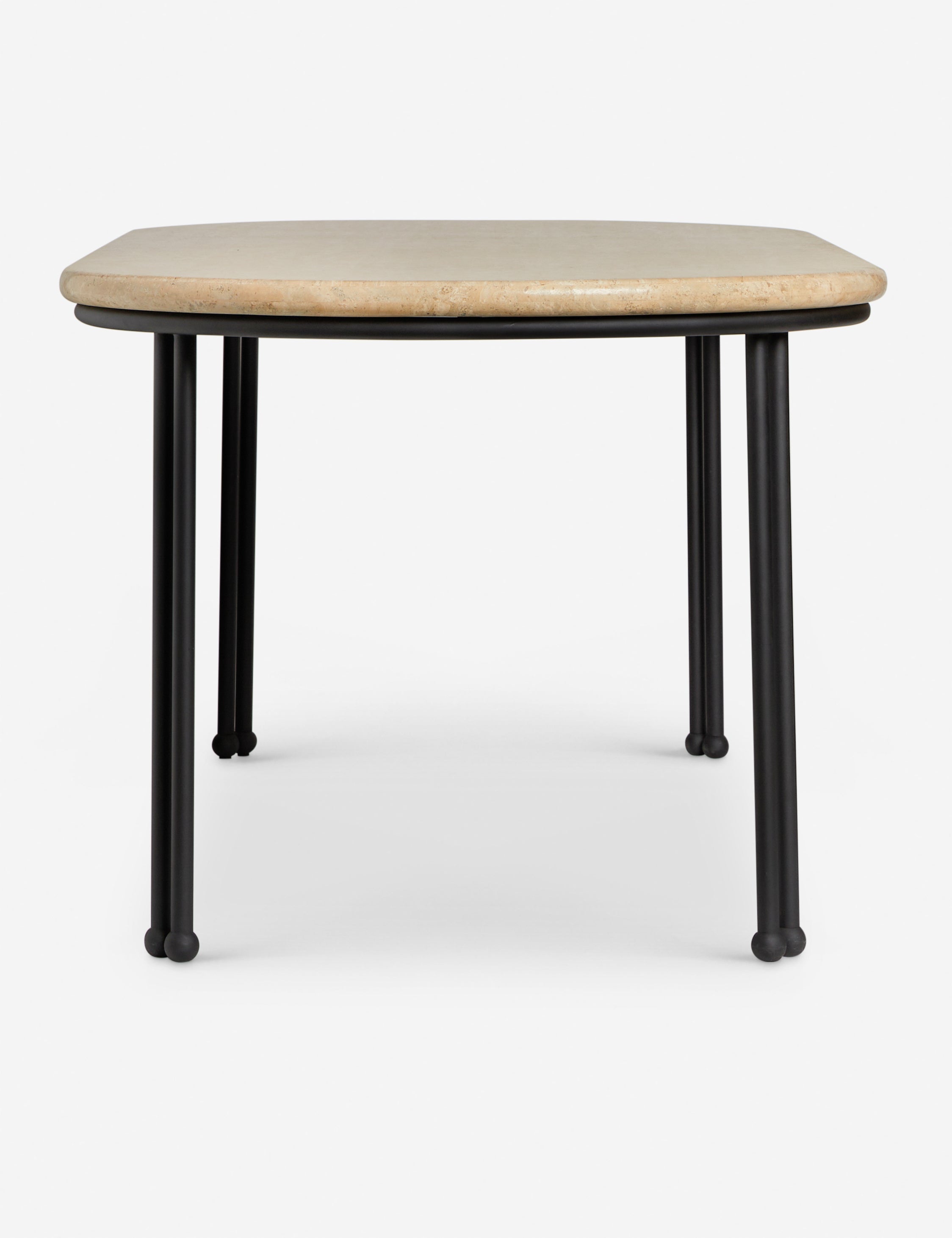 Lulu and Georgia - Open Box: Lanata Outdoor Dining Table, Travertine