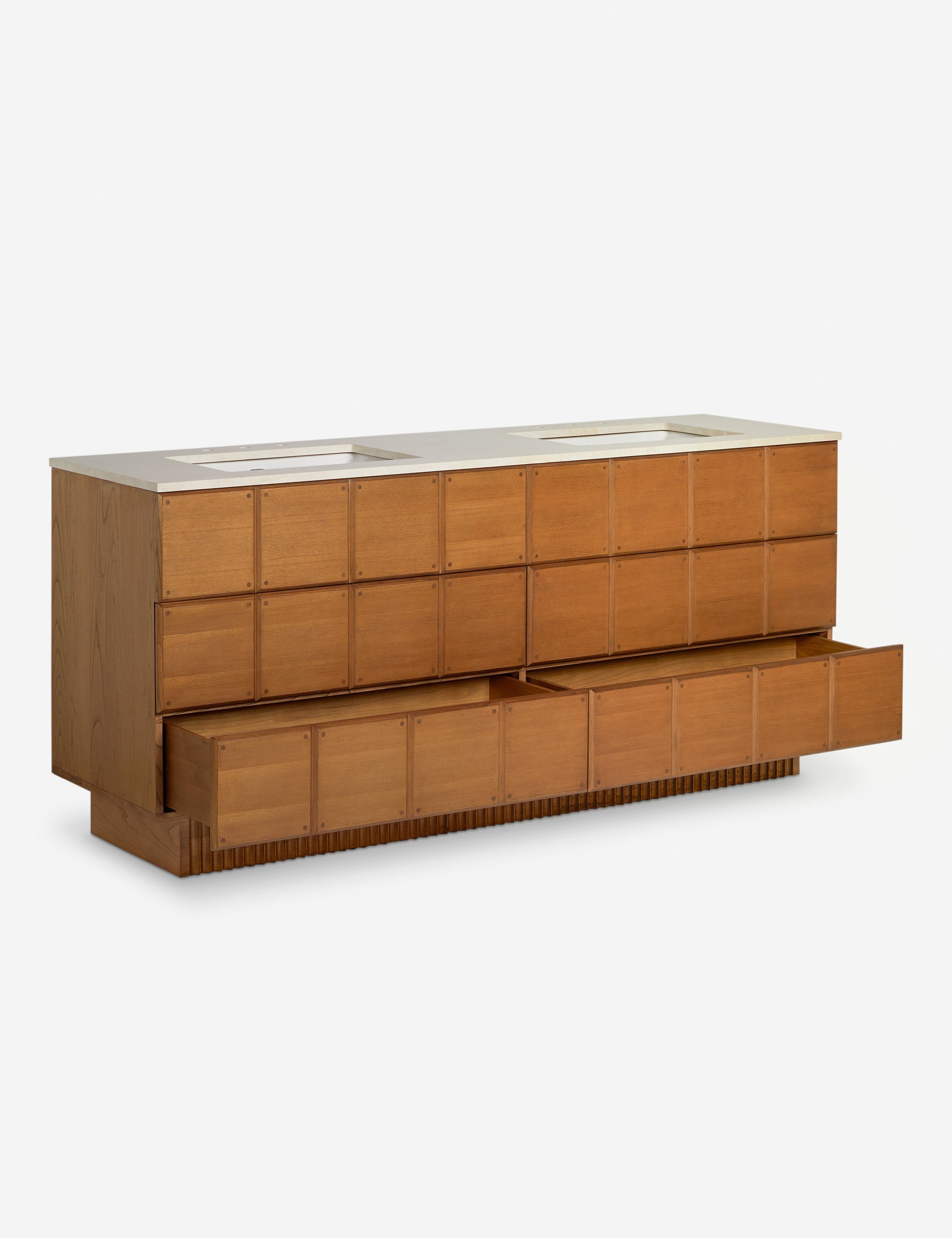 Lulu and Georgia - Open Box: Lee Bath Vanity by Sarah Sherman Samuel, Russet 72" Double