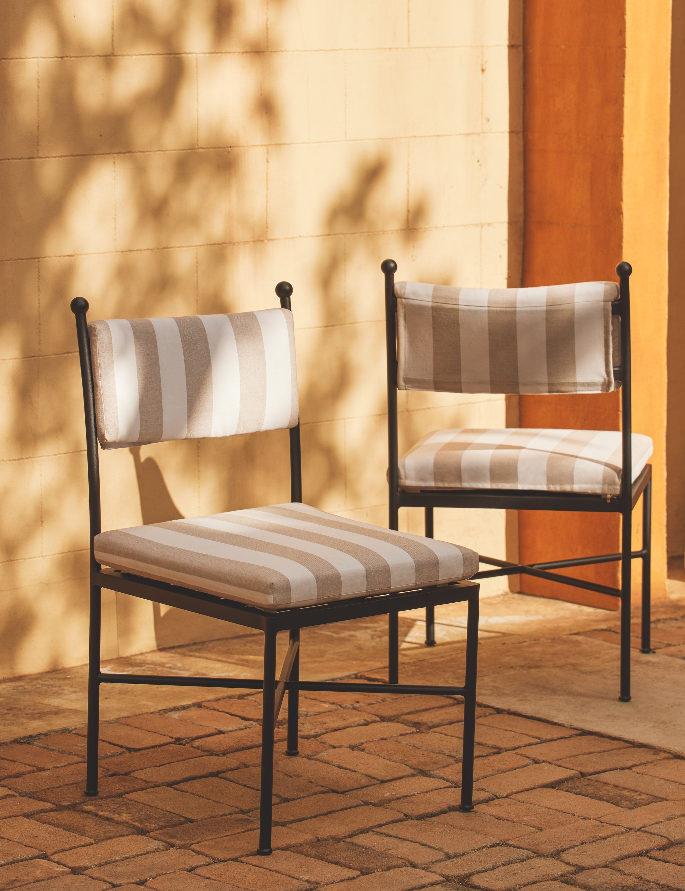 Lulu and Georgia - Leni Outdoor Dining Chair, Natural Stripe